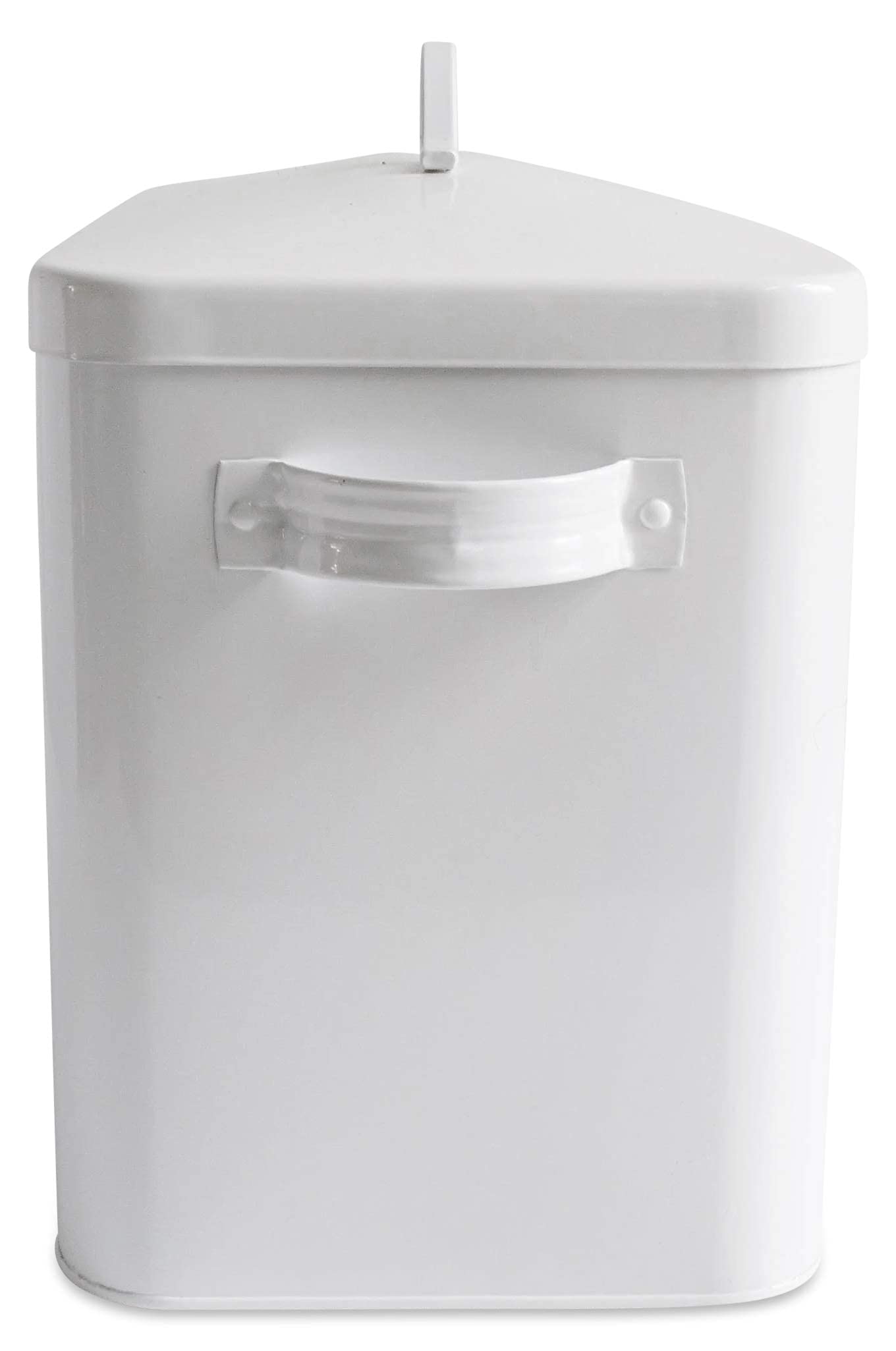 Premium White Metal Bread Box - Airtight Food Storage Container for Kitchen & Pantry Organization | Perfect for Bread, Cookies, Pastries & Baking Supplies | Rustproof & Durable Home Decor Solution