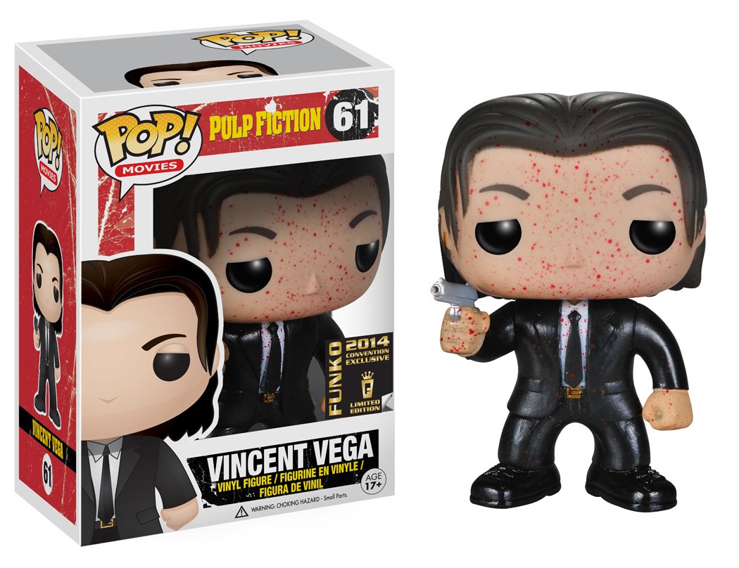 Funko Pop! Vinyl Figure - Pulp Fiction Vincent Vega with Blood Splatter | Collectible Movie Action Figure for Fans & Gift Ideas | Perfect for Display, Movie Nights & Pop Culture Enthusiasts