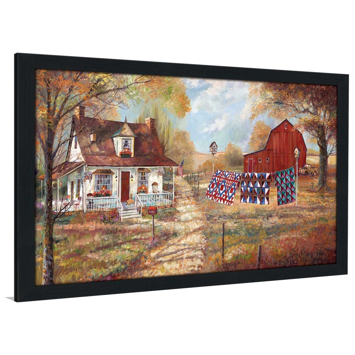 Afternoon Quilting by Ruane Manning - Premium Acrylic Wall Art Print - Perfect for Living Room, Bedroom & Office Decor