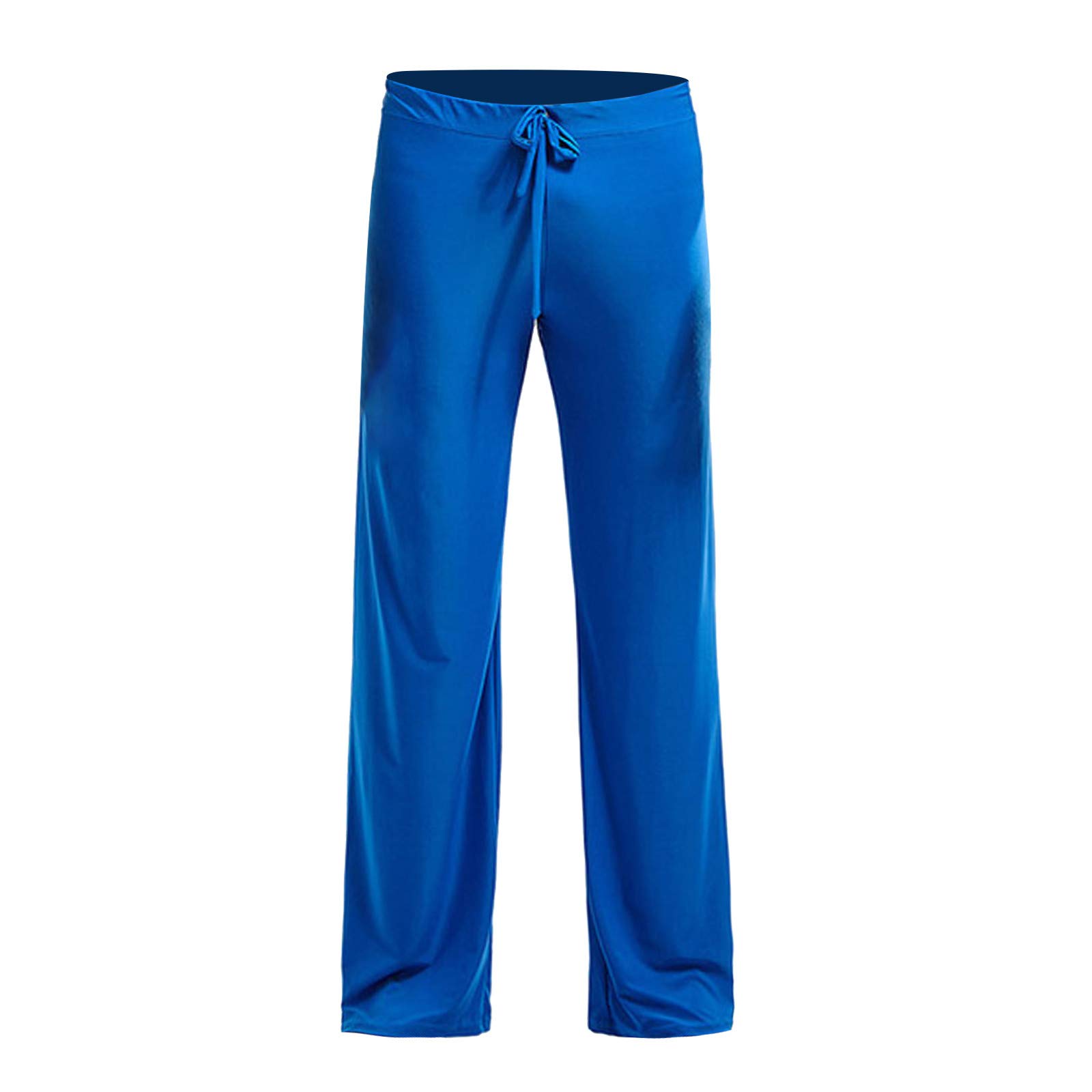 Premium Men's Silk Yoga Pants - Straight Leg Home Lounge Pants with Ice Silk Fabric for Comfort & Style | Perfect for Yoga, Meditation & Relaxation at Home