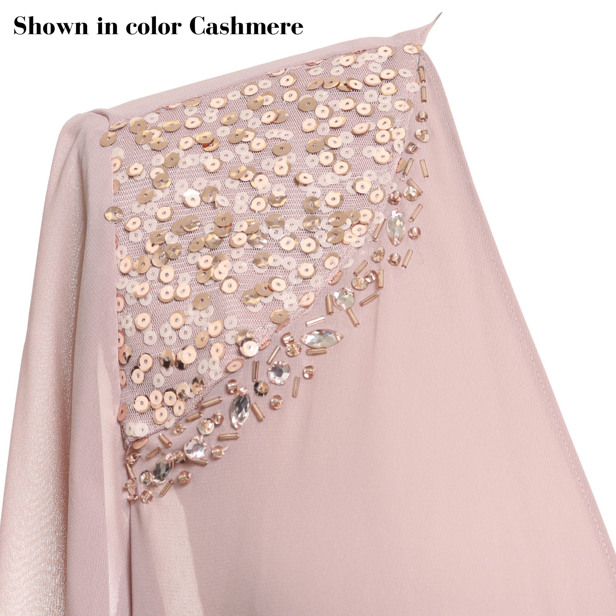 S.L. Fashions Plus Size Women's Embellished Tiered Formal Dress with Jacket - Mother of The Bride Gown & Wedding Guest Dress for Special Occasions, Evening Events & Celebrations