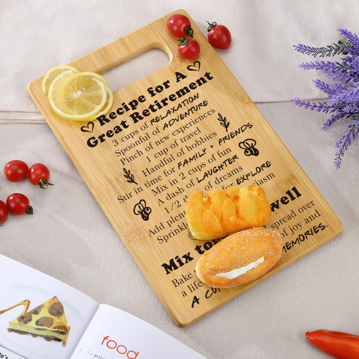 Personalized Retirement Gift for Women 2025 - Unique Going Away & Farewell Gifts for Coworkers, Boss, Teacher, Nurse or Friend - Engraved Wooden Cutting Board for Retirees - Perfect Housewarming & Kitchen Gift for Retirement Parties