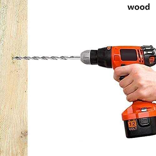 200mm Extra Long HSS Drill Bit - 8MM Straight Shank Auger Bit for Woodworking, DIY Projects & Professional Carpentry | Perfect for Deep Holes in Hardwood, Plywood & Timber