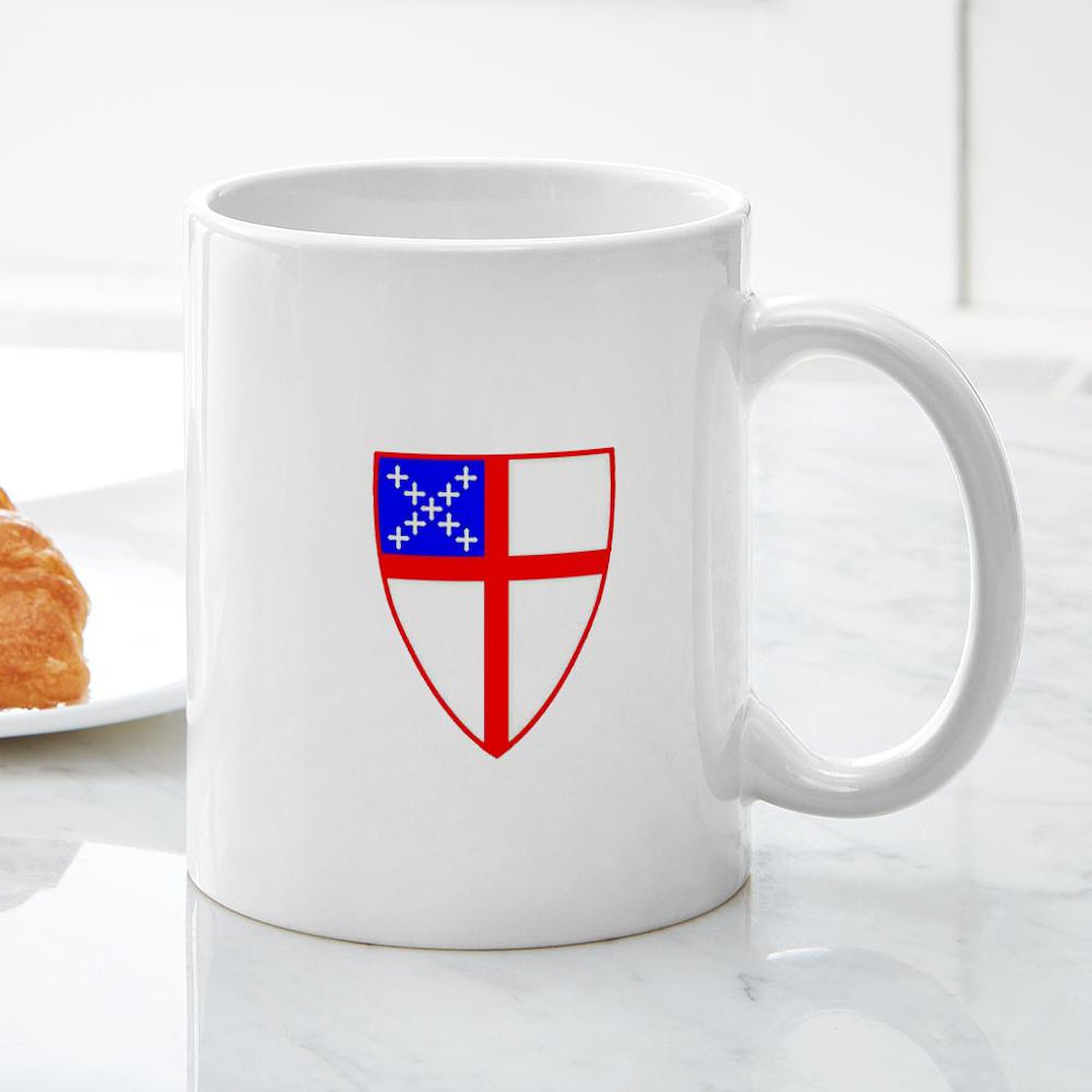 Episcopal Shield Ceramic Coffee Mug 11 oz (325 ml) - Perfect for Church Events, Bible Study & Christian Gift Giving