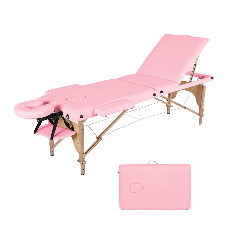 Premium Portable Massage Table - 3-Fold Adjustable 84