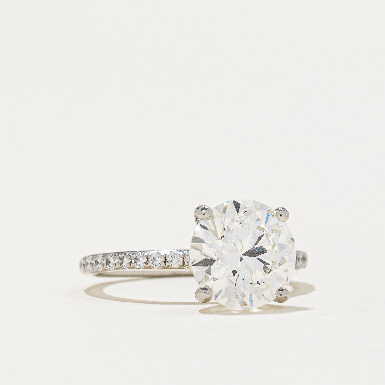 2.64ct GIA Certified SI1 I Color Excellent Cut Diamond Engagement Ring for Women | 0.18ctw Side Stones | Size 5 | Perfect Proposal & Wedding Jewelry Gift