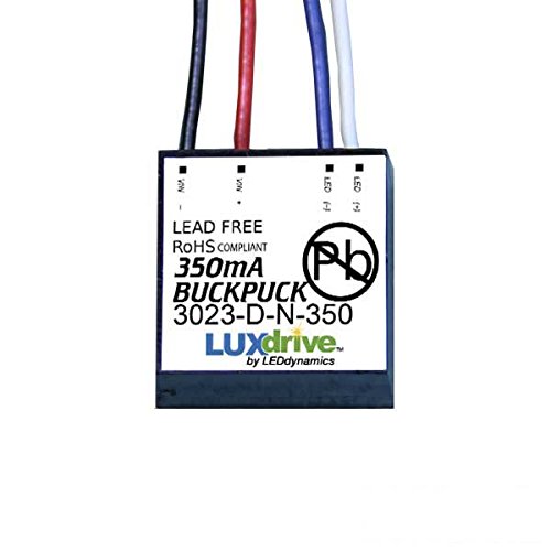 350mA Wired BuckPuck LED Driver - Constant Current Power Supply for LED Lighting | Perfect for DIY Projects, Home Lighting & Commercial Installations