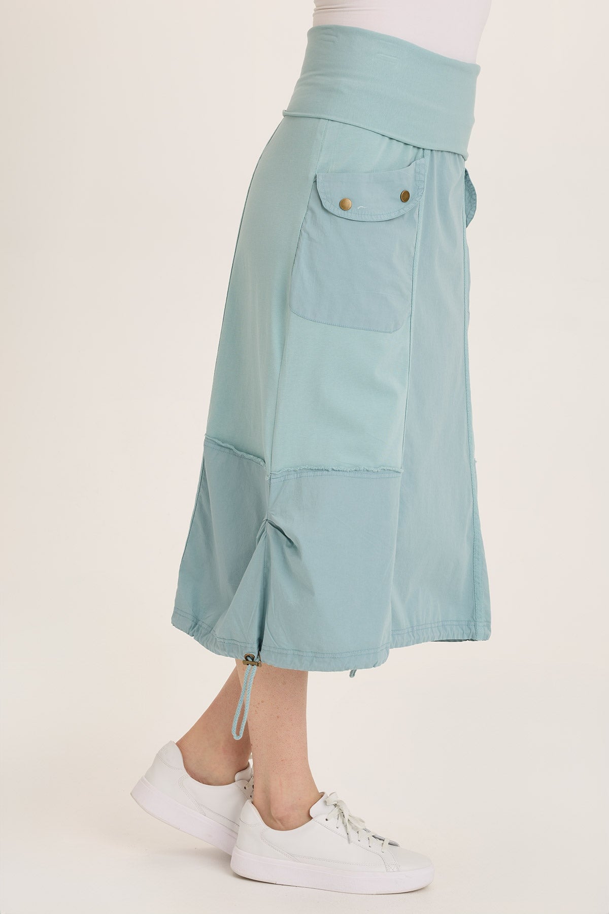 Marconi Cargo Cinch Bubble Hem Midi Skirt for Women - Stylish Casual & Streetwear Outfits - Perfect for Everyday Wear, Dates, and Office Looks