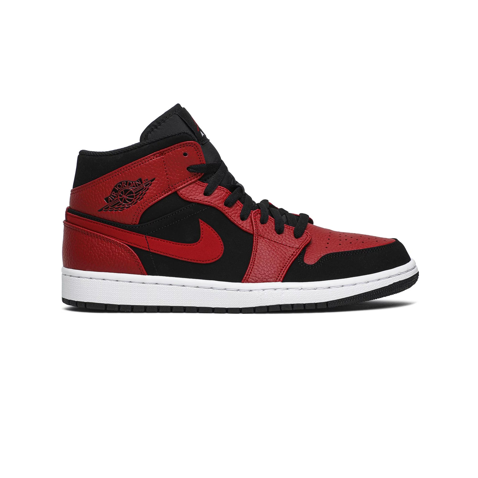 Air Jordan 1 Mid 'Reverse Bred' Basketball Shoes for Men (2018 Release) - High-Top Sneakers for Streetwear, Casual & Court Performance