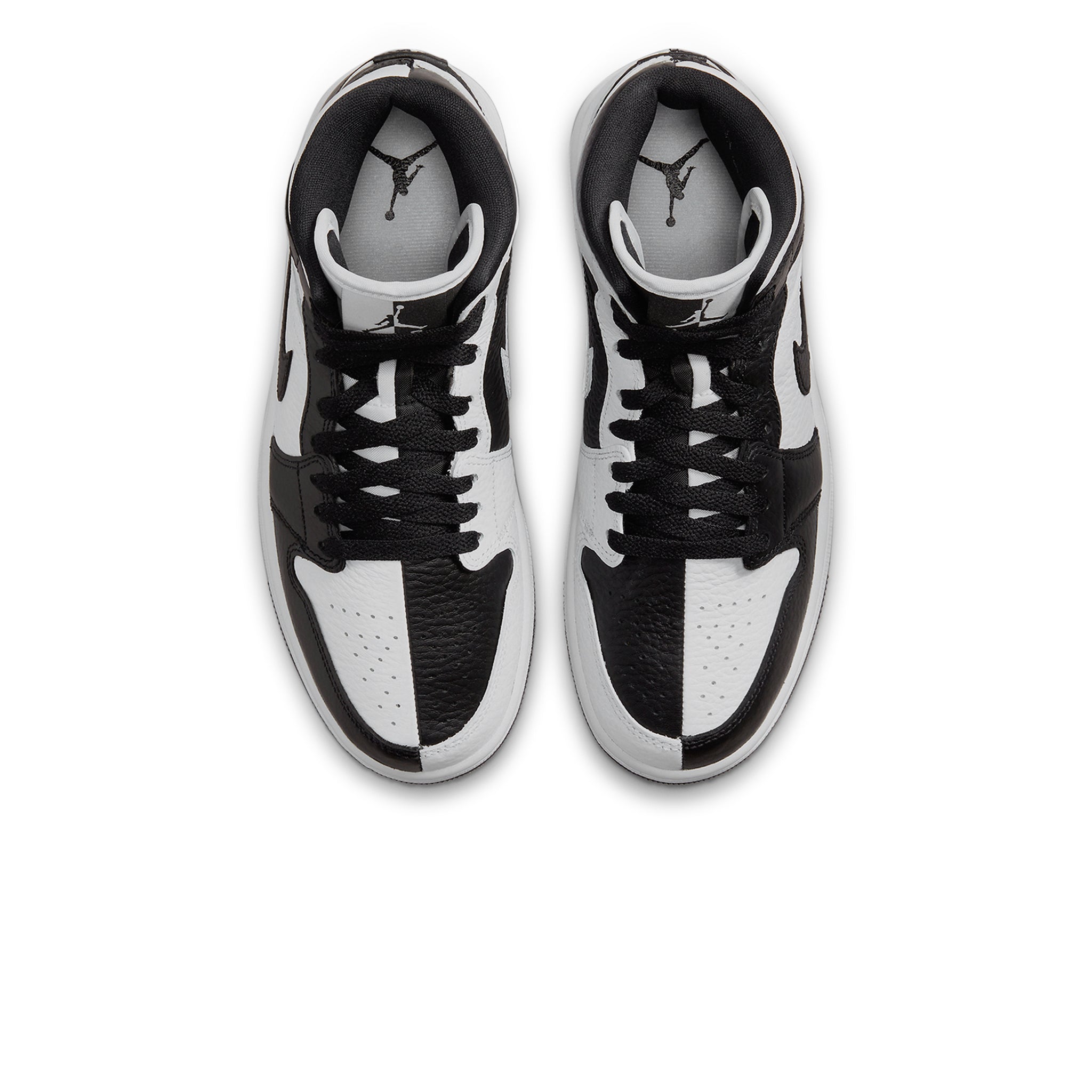 Air Jordan 1 Mid Split Black White Women's Basketball Shoes - Stylish Sneakers for Casual Wear, Gym & Street Fashion