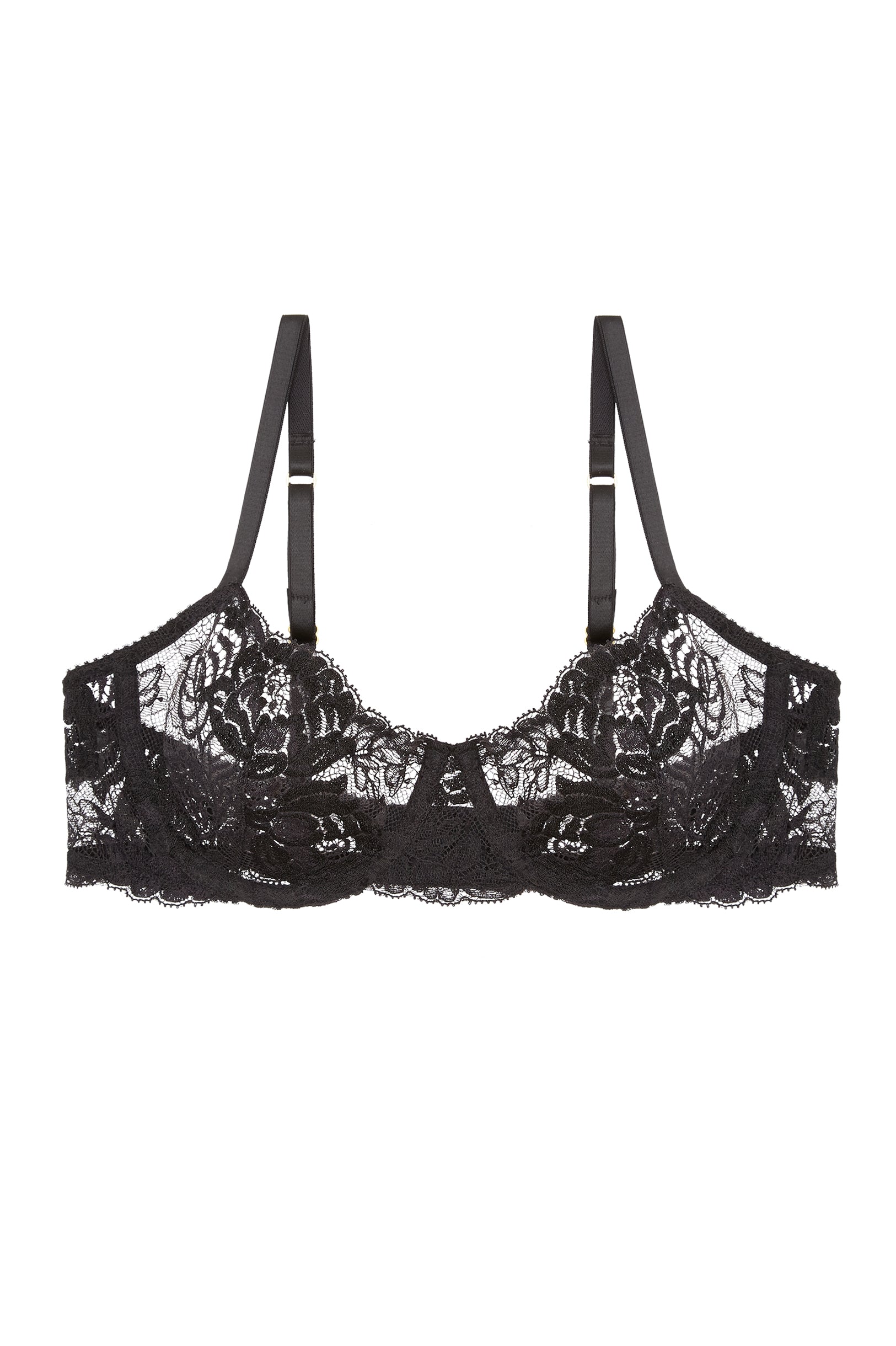 Begonia French Lace Underwire Bra & Briefs Set - Black Lingerie for Women | Perfect for Date Nights & Special Occasions