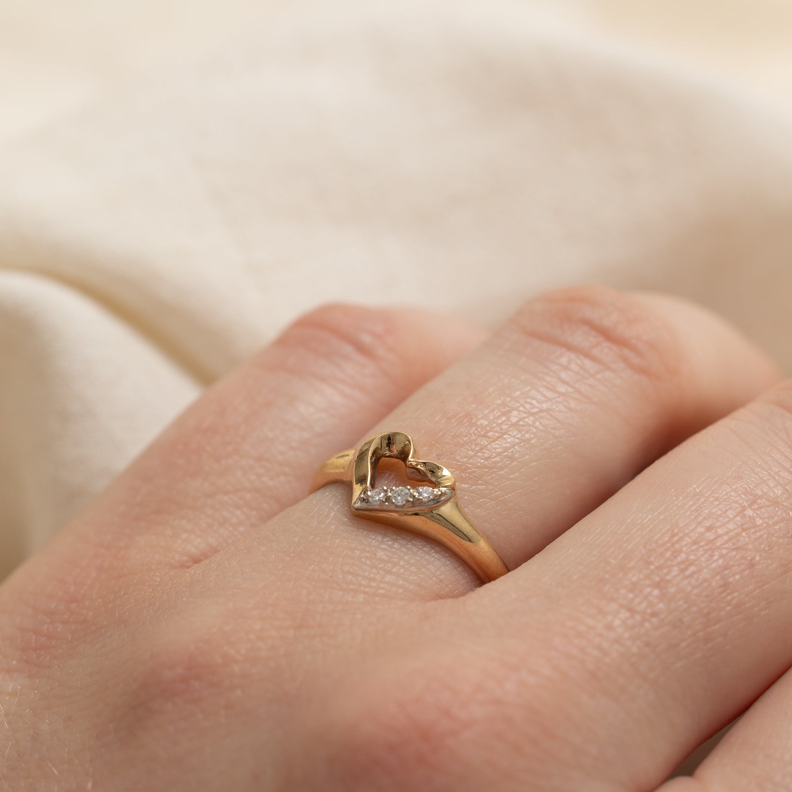 0.03ctw Diamond Open Heart Ring - Size 6.25 - Elegant Sterling Silver Jewelry for Women - Perfect Gift for Valentine's Day, Anniversary & Special Occasions