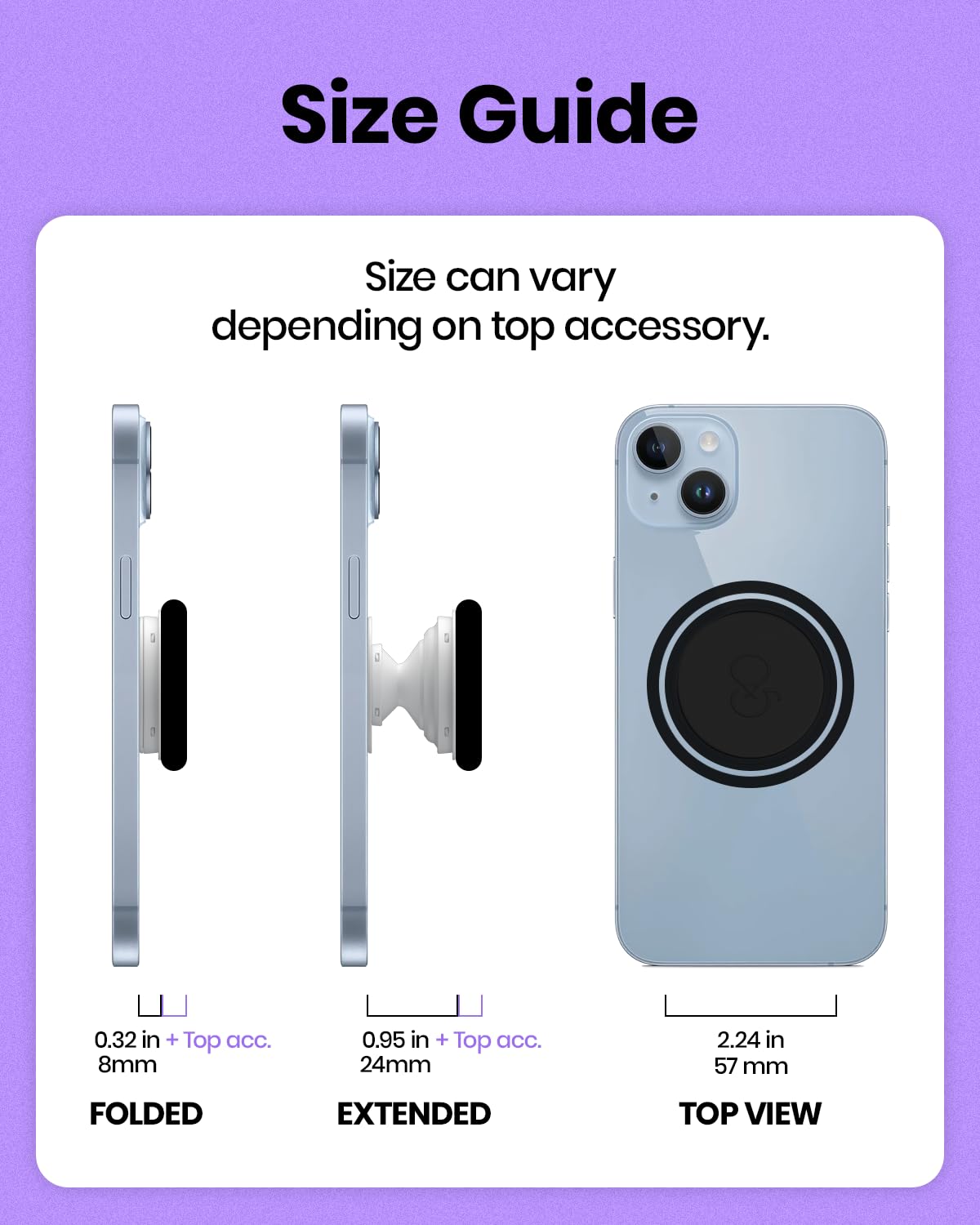 Magnetic Heart Phone Grip Stand - Pink Macaron for Smartphones & Tablets - Perfect for Hands-Free Viewing