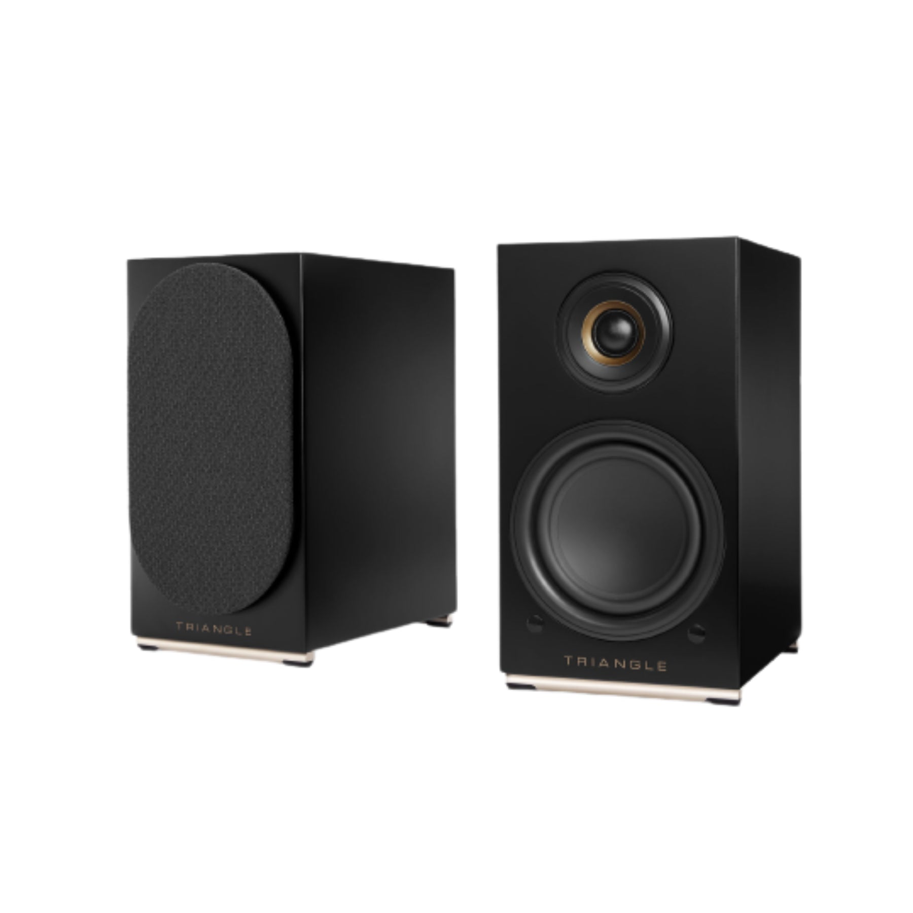 High-Quality Triangle AIO Twin Powered Bookshelf Speakers Pair - Premium Sound for Home Theater, Gaming & Music Listening