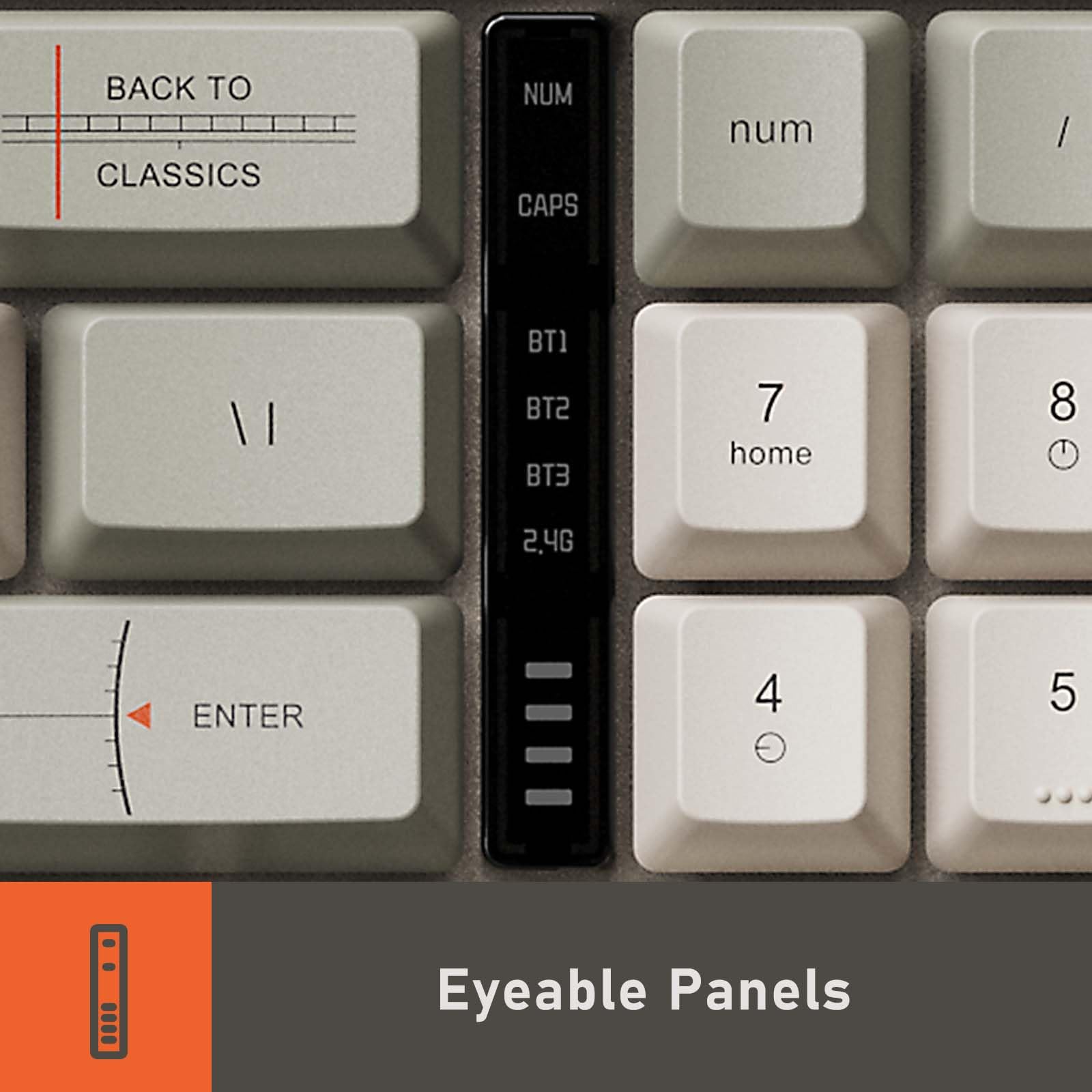 LOFREE Block 98-Key Wireless Mechanical Keyboard - Rechargeable, Hot-Swappable with 3 Connection Modes (Bluetooth/2.4G/USB-C) for Windows & Mac - Volume Knob, Customizable Panels - Perfect for Gaming, Office Work & Creative Professionals
