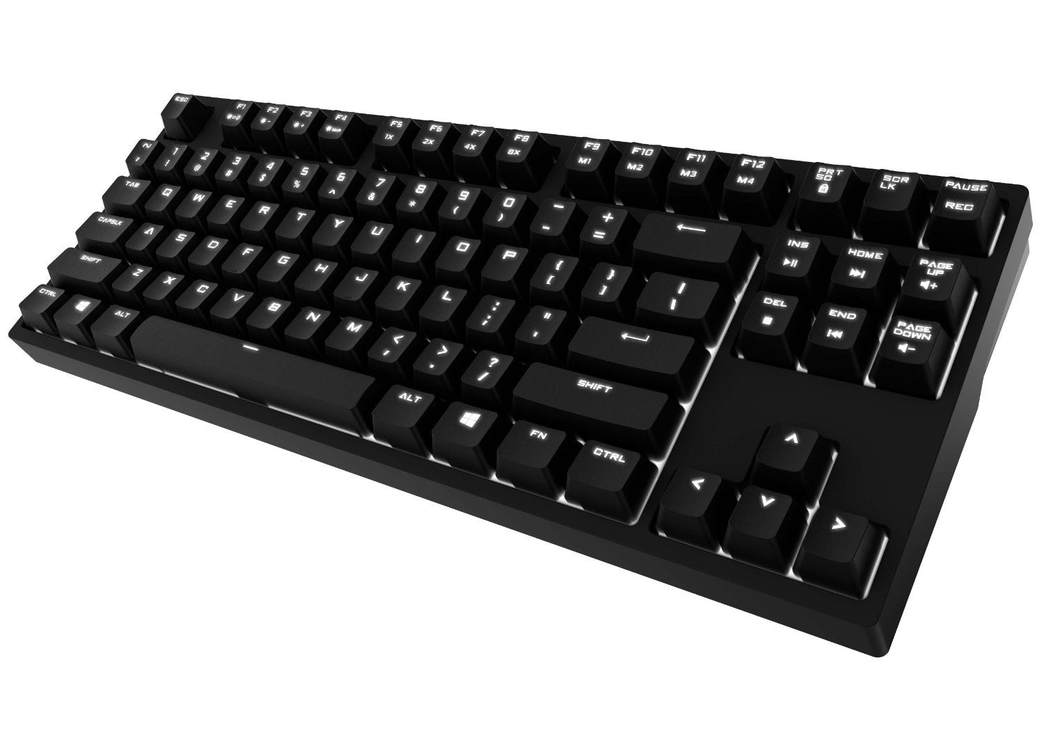 CM Storm Quickfire Rapid-I Mechanical Gaming Keyboard with Cherry MX Blue Switches & White LED Backlighting - Perfect for PC Gaming, Typing & Office Work