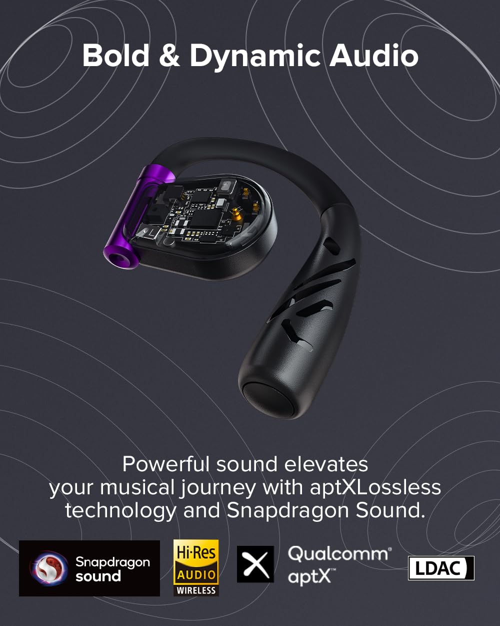Cleer ARC II Gaming Earbuds - True Wireless Open Ear Headphones with Ultra-Low Latency & Snapdragon Sound | Bluetooth 5.3 | 35Hr Battery Life | USB-C Dongle | Compatible with PS5, PS4, PC, Nintendo Switch (Black) - Perfect for Gaming, Workouts & Outdoor Activities