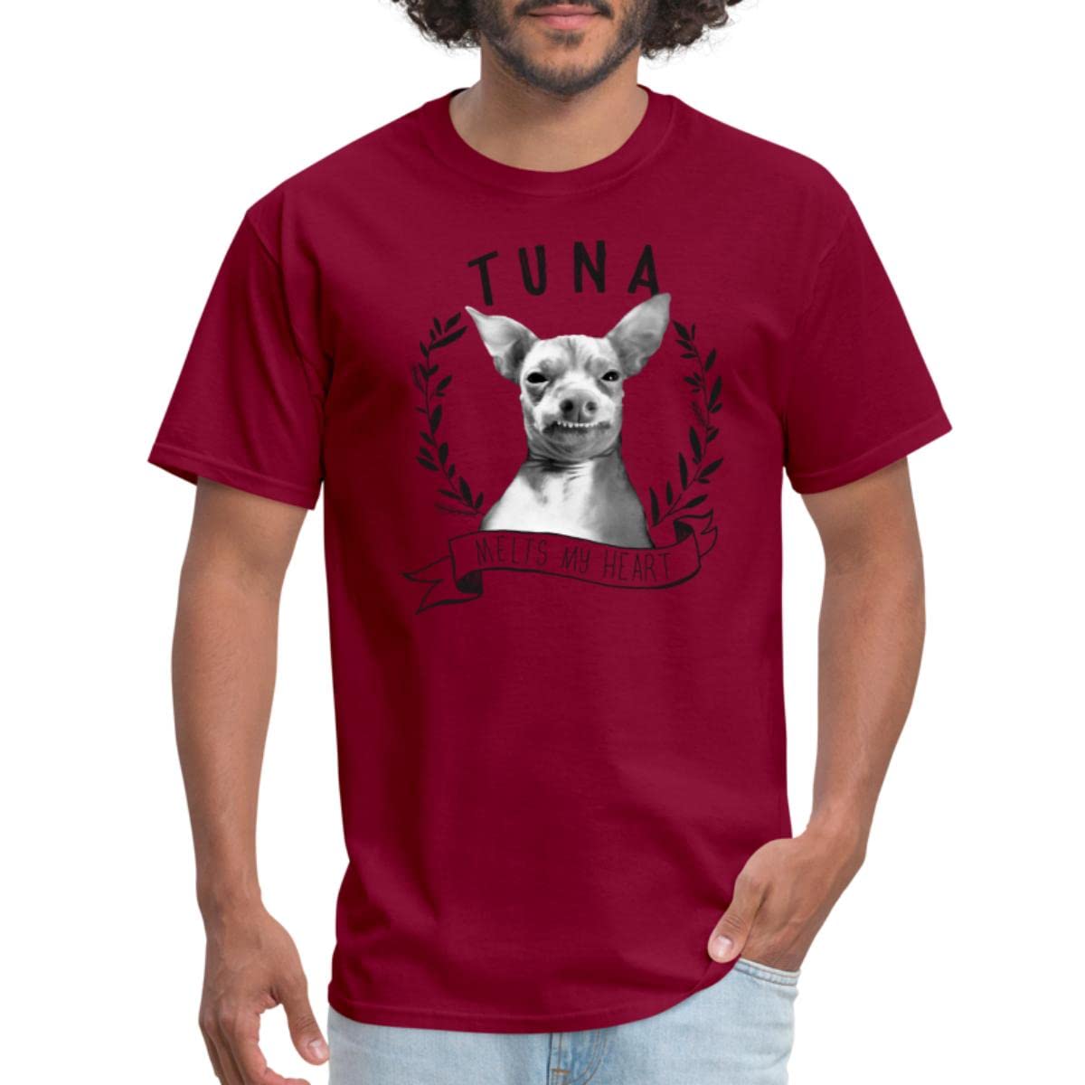 Spreadshirt Tuna Melts My Heart Graphic Men's T-Shirt - Funny Fish Lover Tee for Casual Wear & Gifts