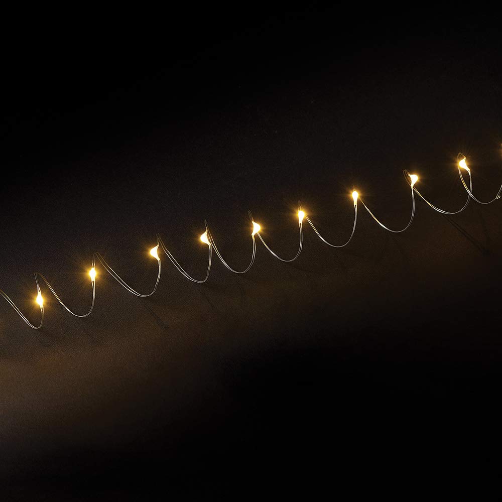50L USB Warm White LED Silver Wire Fairy Lights with 10 Functions & 8/16 Timer - Perfect for Bedroom Decor, Christmas Tree Lighting, Wedding Party, and Outdoor Garden Ambiance