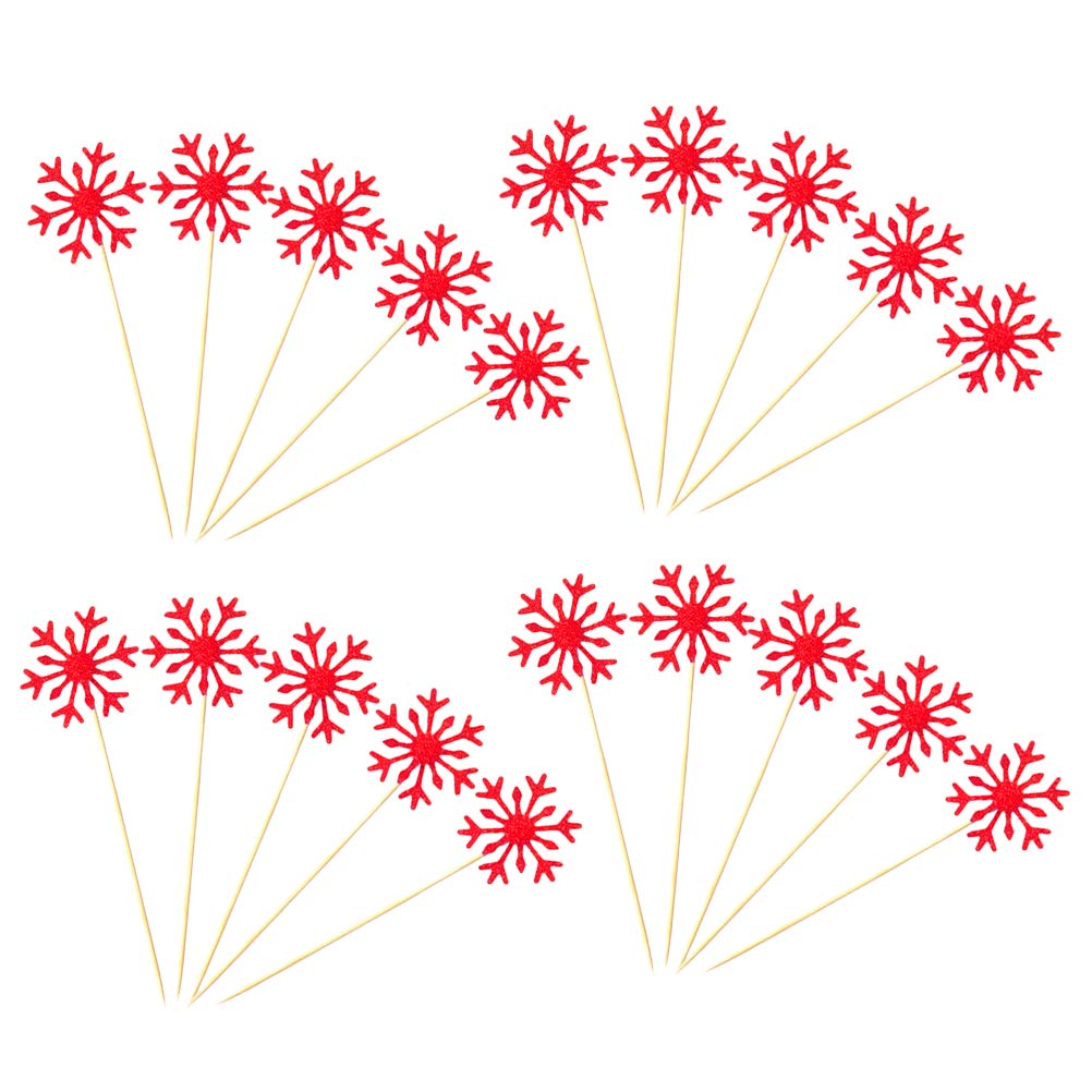 20pcs Snowflake Cake Toppers - Silver Winter Cake Decorations for Christmas, Birthday, Wedding Cakes - Perfect for Holiday Baking and Party Dessert Decor