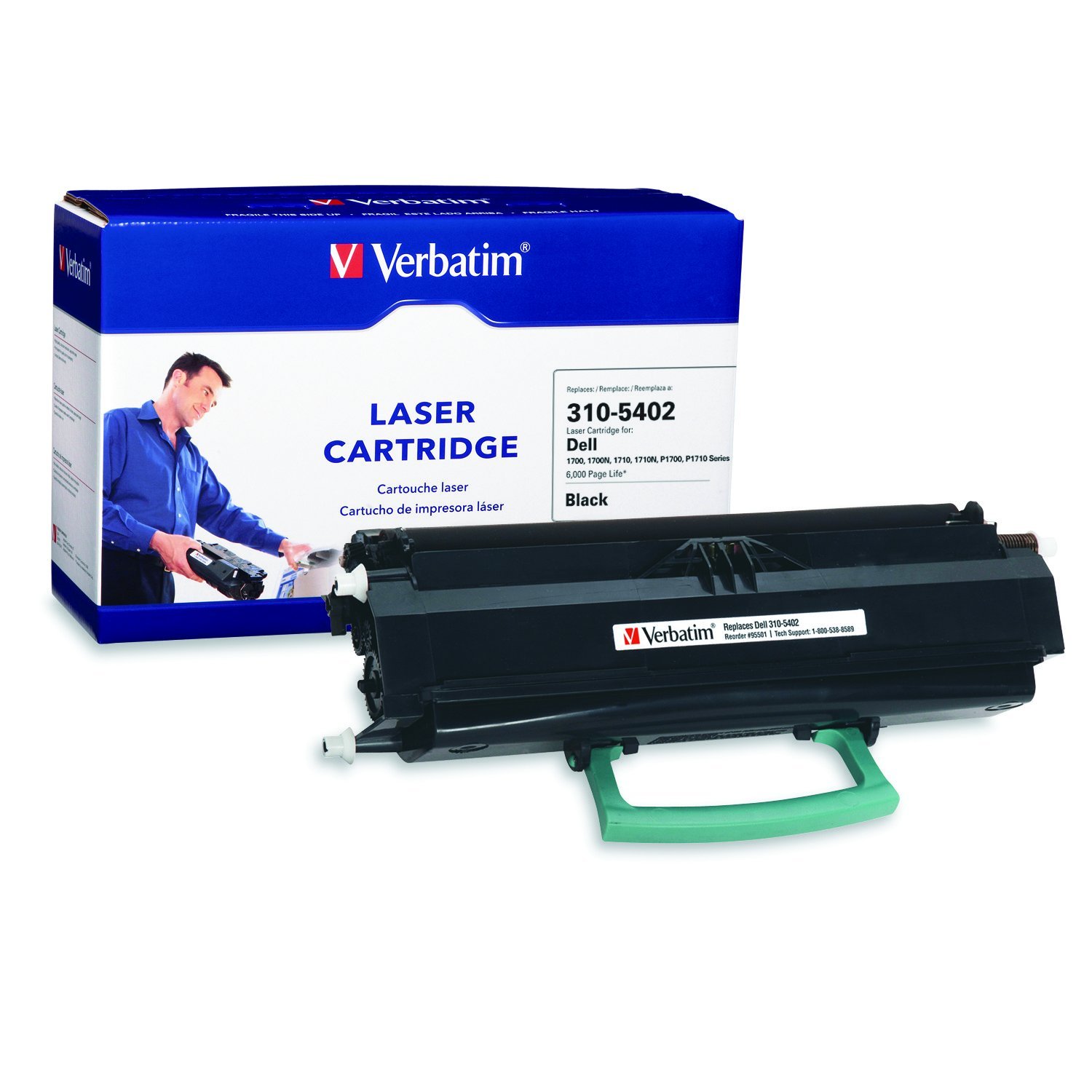 Verbatim Dell 310-5402 Black Remanufactured Laser Toner Cartridge (95501) - High Yield Replacement for Office Printers & Home Use
