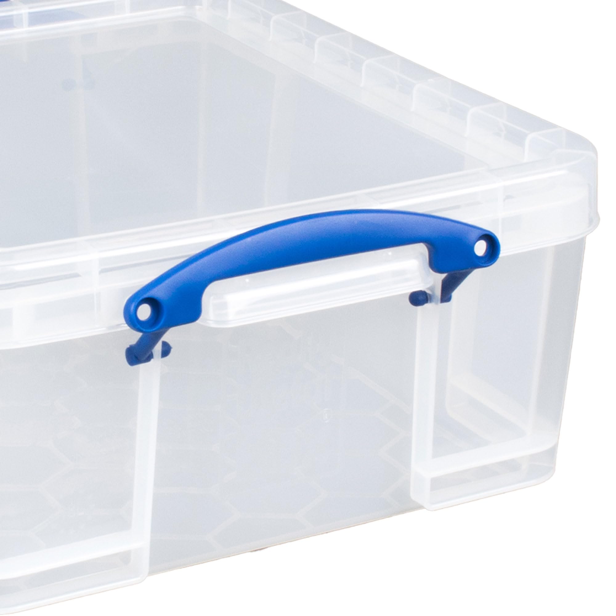 Really Useful 4-Pack 17L Clear Plastic Storage Bins with Secure Snap Lids & Clip Lock - Perfect for Home Organization, Office Supplies & Craft Storage