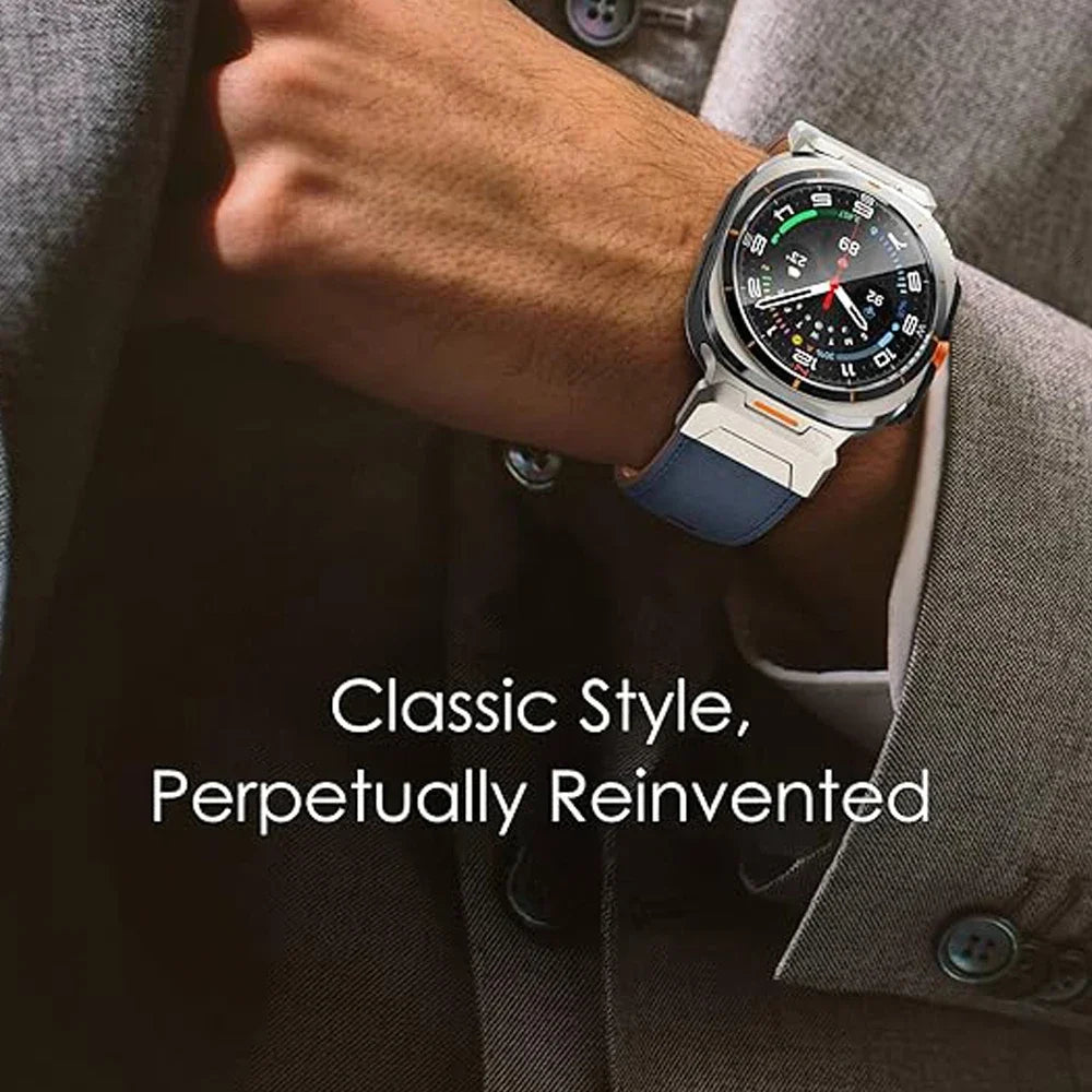 Premium Genuine Leather Band for Samsung Galaxy Watch Ultra - Stylish & Durable Replacement Strap for Work, Gym & Everyday Wear