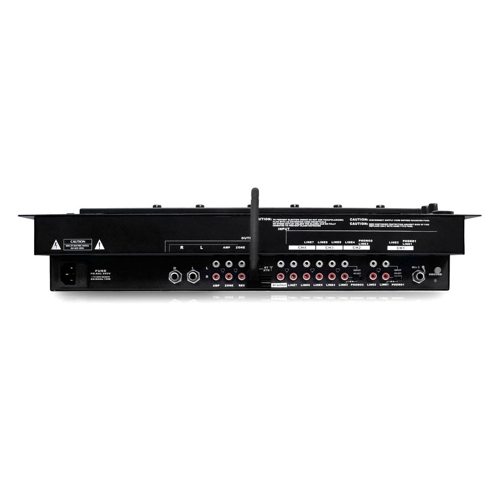 Pyle 6 Channel Bluetooth DJ Mixer Controller - Professional Digital Audio Mixing System with LED Illumination, Speed Control & 5U Rack Mount (PYD1964B) - Perfect for DJ Studios, Live Performances & Home Recording