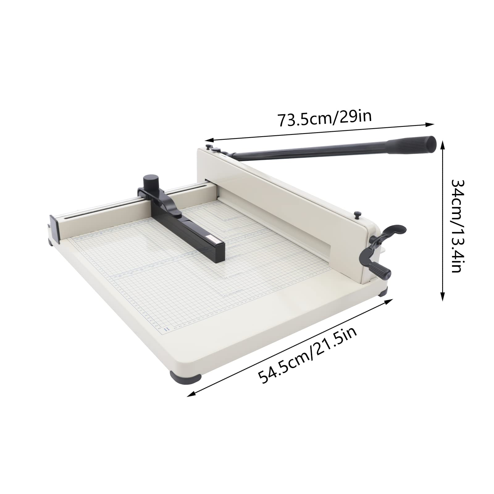 17 Inch Heavy Duty Guillotine Paper Cutter - Professional Scrapbooking Slicer for Cardstock, Photos & Leather with Sturdy Metal Base | Perfect for Office, Home, School, Printing Shops & Photo Studios | DIY Crafts, Document Trimming & Art Projects