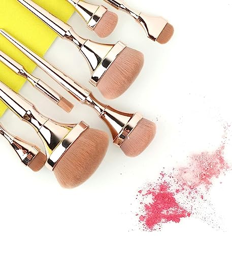Professional Makeup Brushes Set - High-Quality Synthetic & Natural Hair Brushes for Foundation, Blending, Contouring - Perfect for Makeup Artists & Beauty Enthusiasts (Home, Salon & Travel Use)