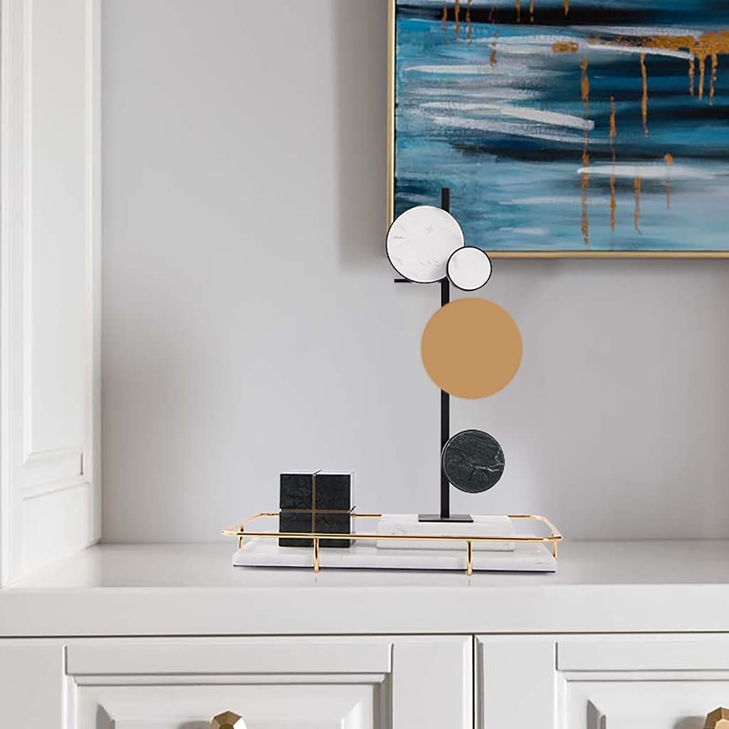 OUMIFA Abstract Art Sculpture - Modern Marble & Metal Geometric Home Decor for Living Room, Porch, TV Cabinet & Desktop | Minimalist Creative Ornaments for Women | Perfect Gift for Housewarming & Interior Design