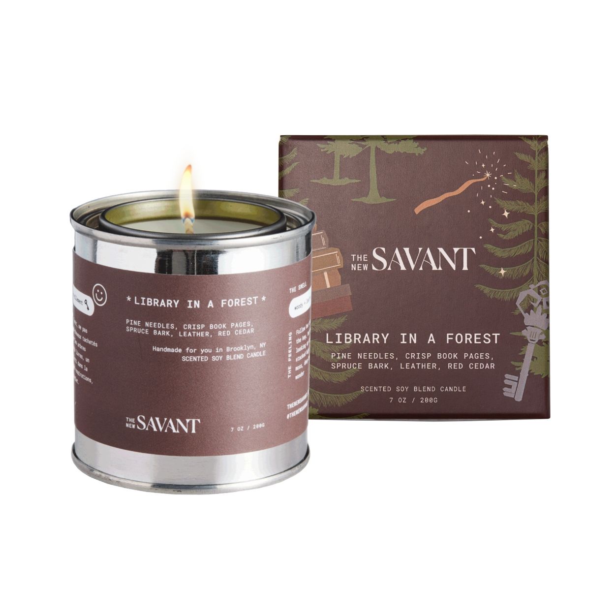 Library in a Forest Scented Candle - Woodsy Bookstore Aroma for Cozy Reading Nooks & Relaxation
