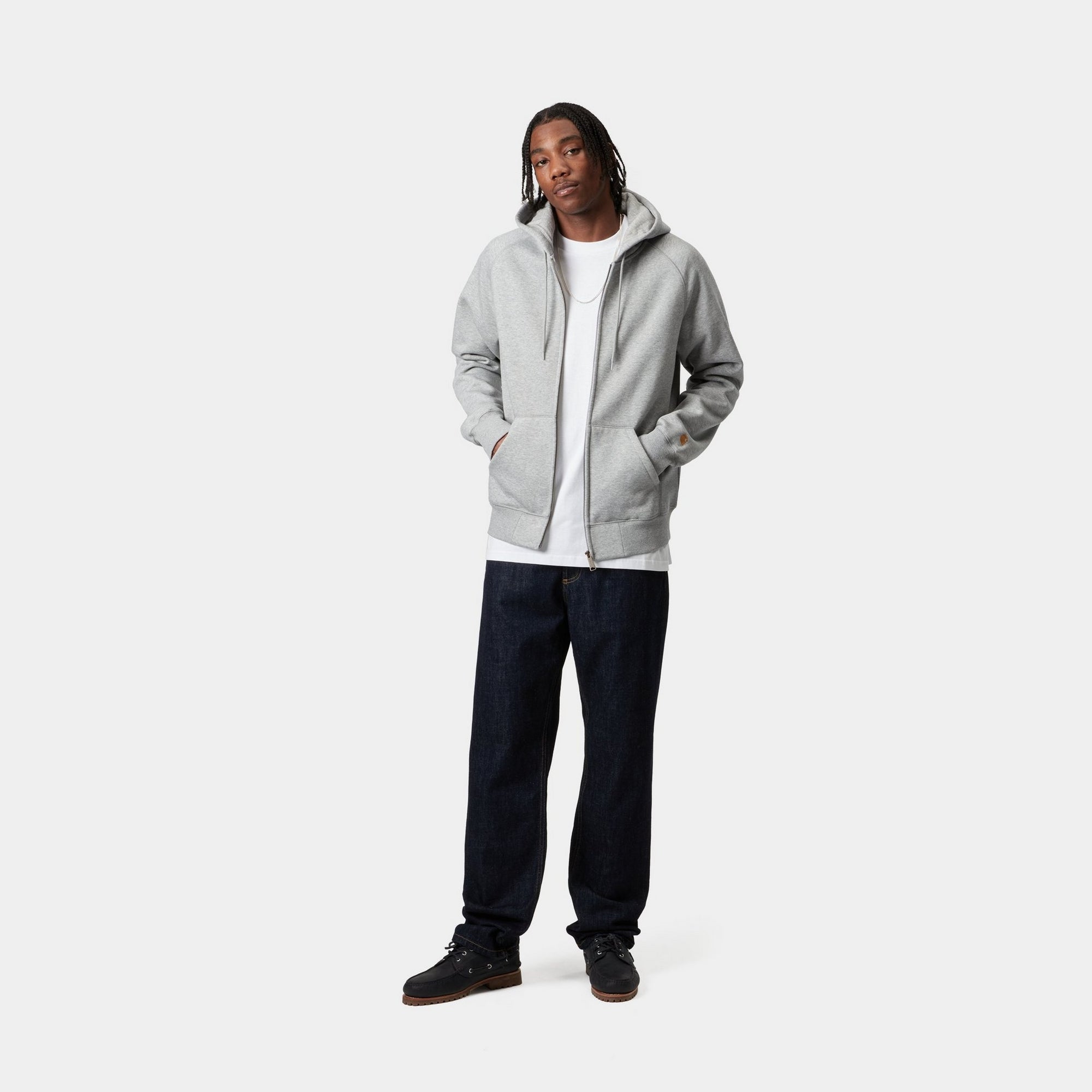 Men's Hooded Chase Jacket - Lightweight Waterproof Windbreaker for Outdoor Activities | Grey Heather | Perfect for Hiking, Camping & Travel
