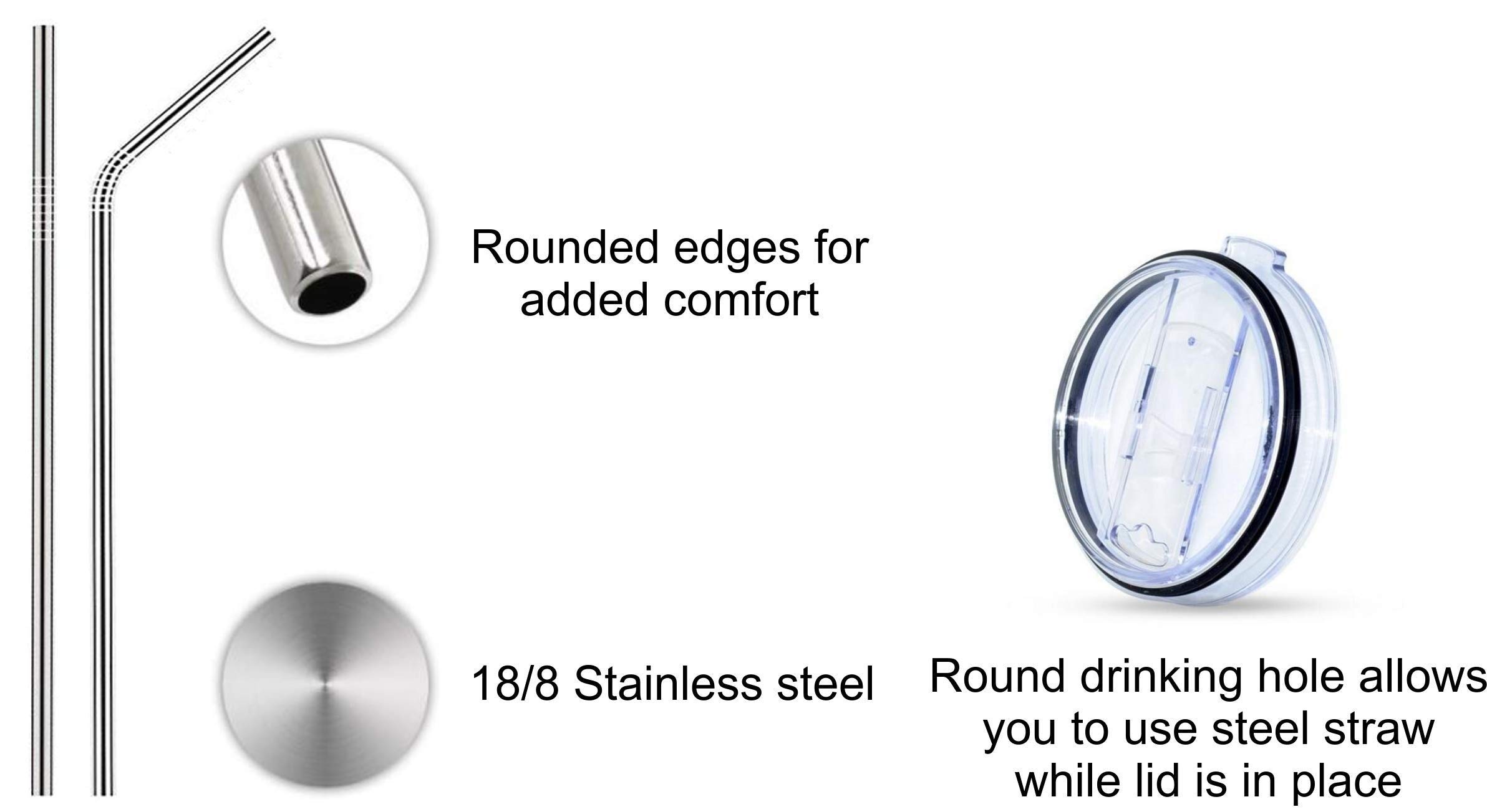 Laser Engraved The Dogfather Stainless Steel Powder Coated Tumbler - 20oz Vacuum Insulated Coffee Mug with Splash Proof Lid & 2 Straws - Triple Wall Thermal Cup for Travel, Camping, Office & Home Use (Black)