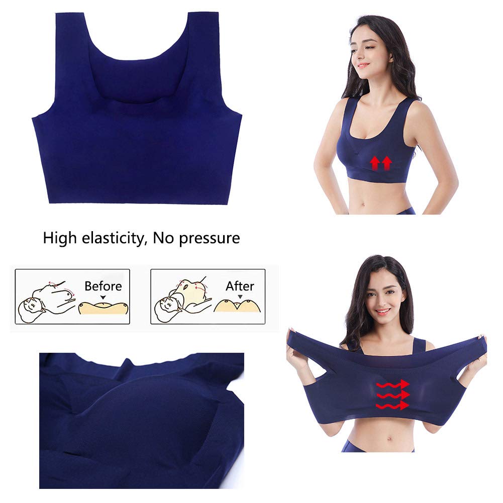 FEOYA Women's Seamless Sports Bras - Soft Wireless Comfort for Yoga, Running & Sleep | Breathable Support for Daily Wear & Active Lifestyles
