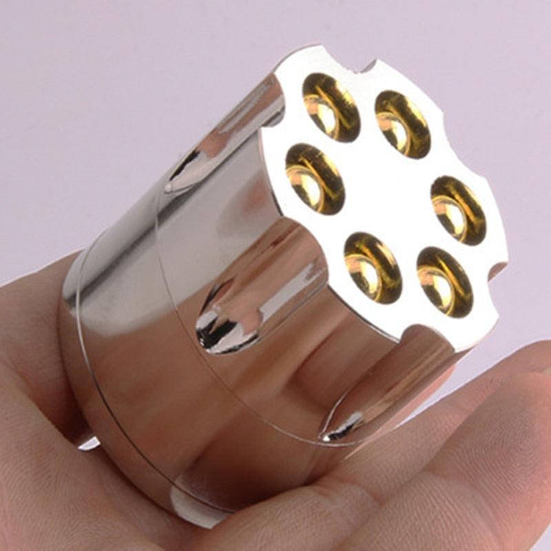 Premium Bullet-Shaped Metal Herb Grinder - 4-Piece Spice Crusher for Weed, Tobacco, and Herbs | Perfect for Travel, Camping, and Home Use