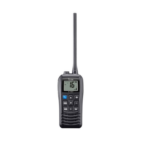 ICOM M37E VHF Marine Radio - Waterproof Handheld Two-Way Communication for Boating, Sailing & Emergency Use