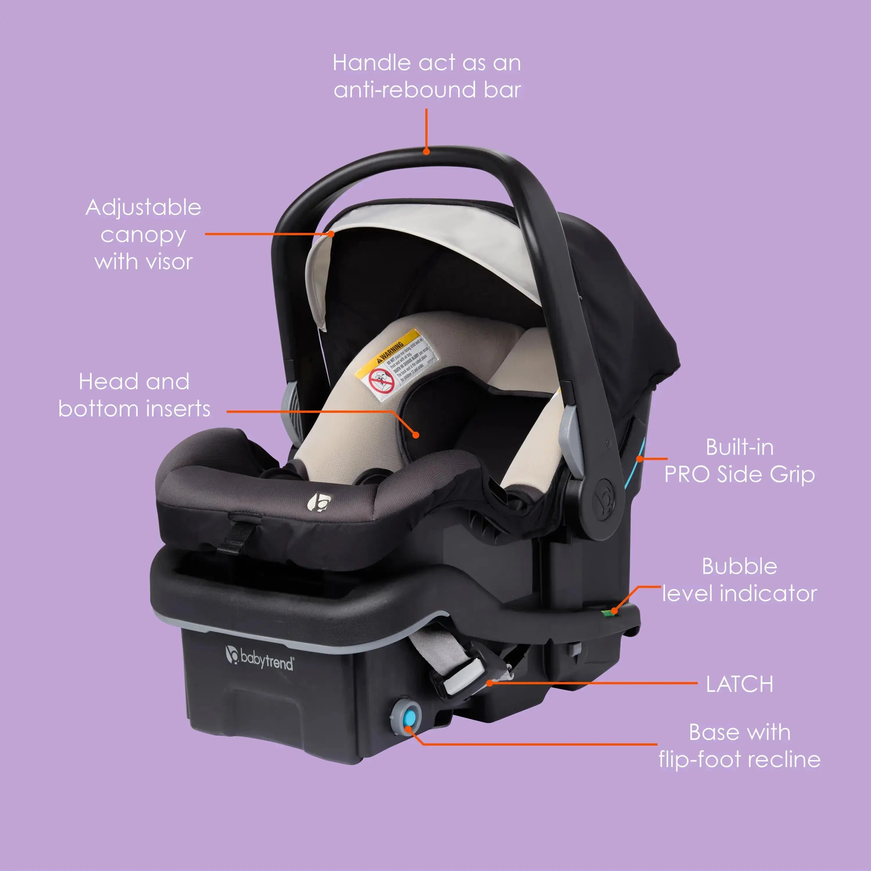 EZ Lift™ PRO Infant Car Seat - Lightweight & Safe Baby Car Seat for Newborns to 35 lbs - Perfect for Travel, Airplanes & Everyday Use