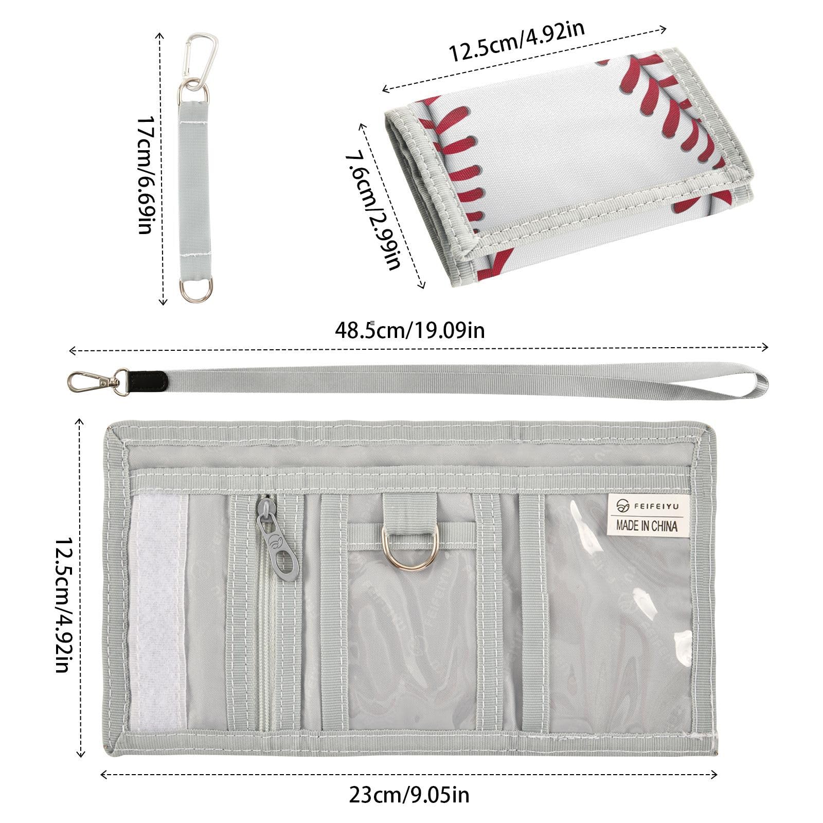 Baseball-Themed Kids Wallets for Boys & Girls - Sporty Trifold Wallet with Coin Pocket & Card Holder - Durable Toddler & Teen Wallet for School, Sports & Everyday Use