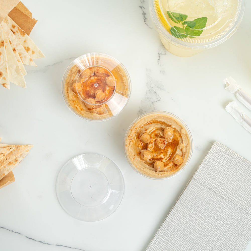 4 oz Clear Plastic Deli Containers with Lids - 3.25