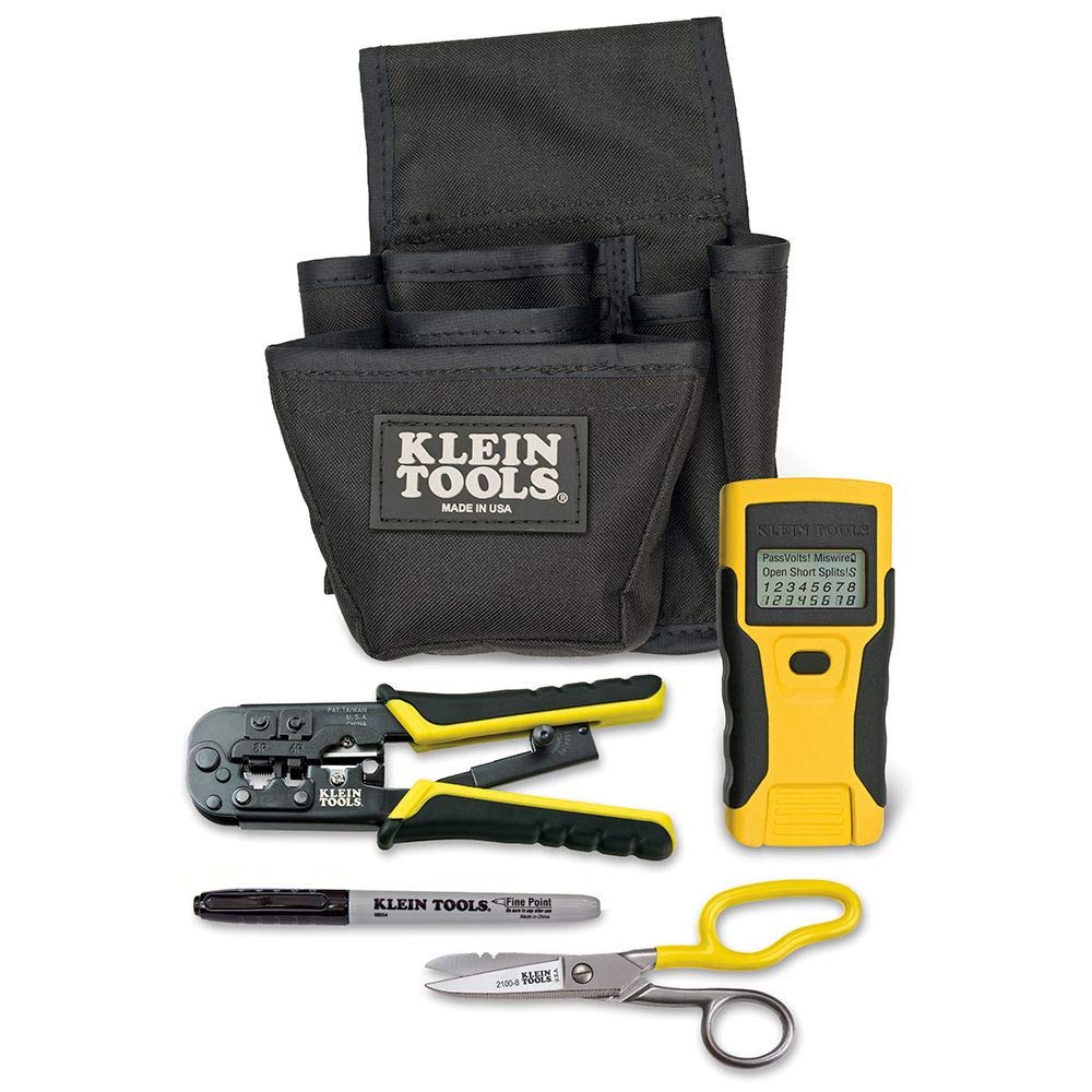 Klein Tools VDV026-812 LAN Cable Installation and Network Tester Starter Kit for Ethernet, Cat5, Cat6 - Perfect for IT Professionals, Network Technicians, and Home Networking Setup
