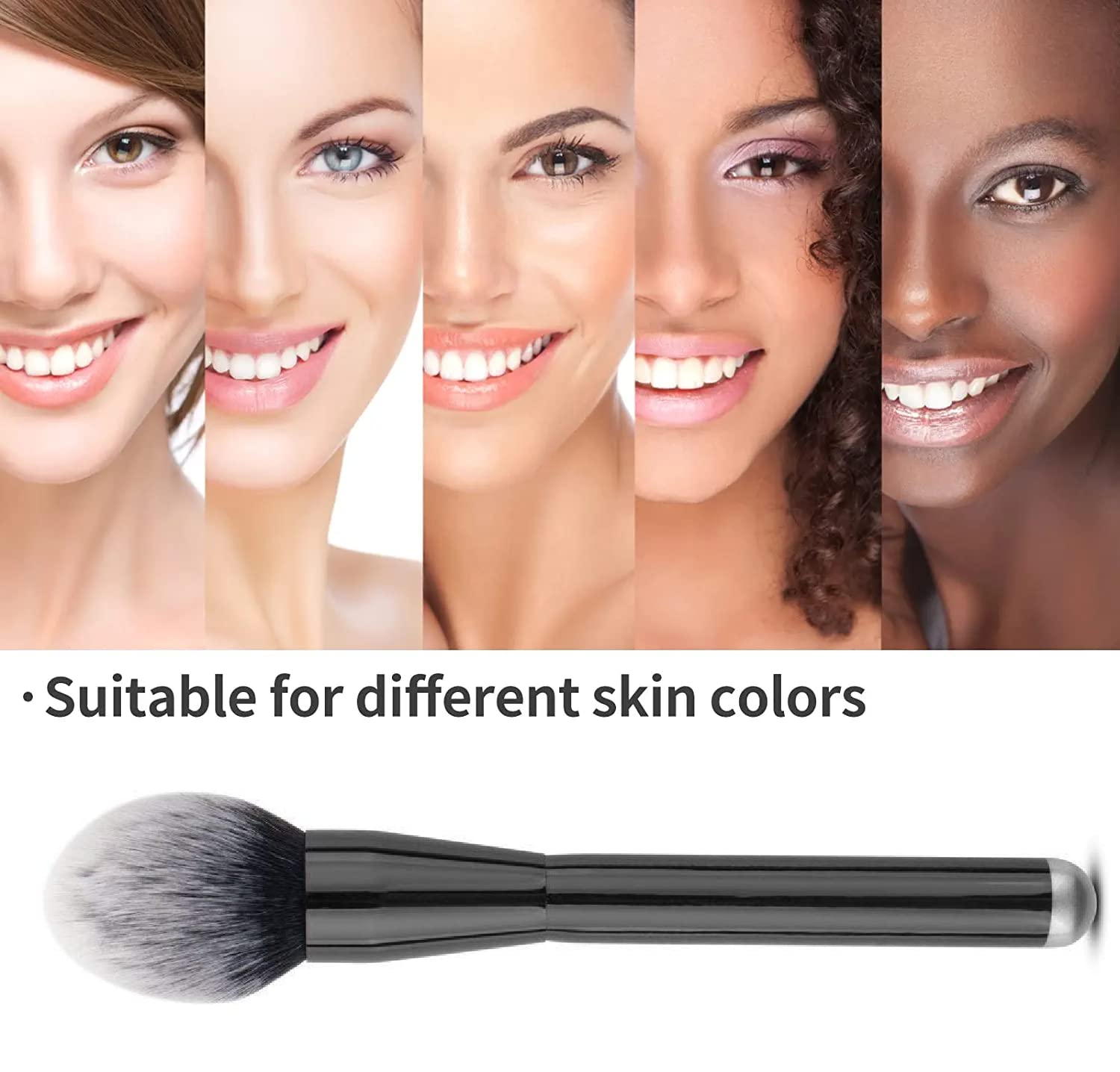 Eltihr Flawless Face Brush - Vegan Makeup Brush for Powder, Blush & Bronzer - Perfect for Contouring & Defining - Ideal for Everyday Makeup & Professional Looks