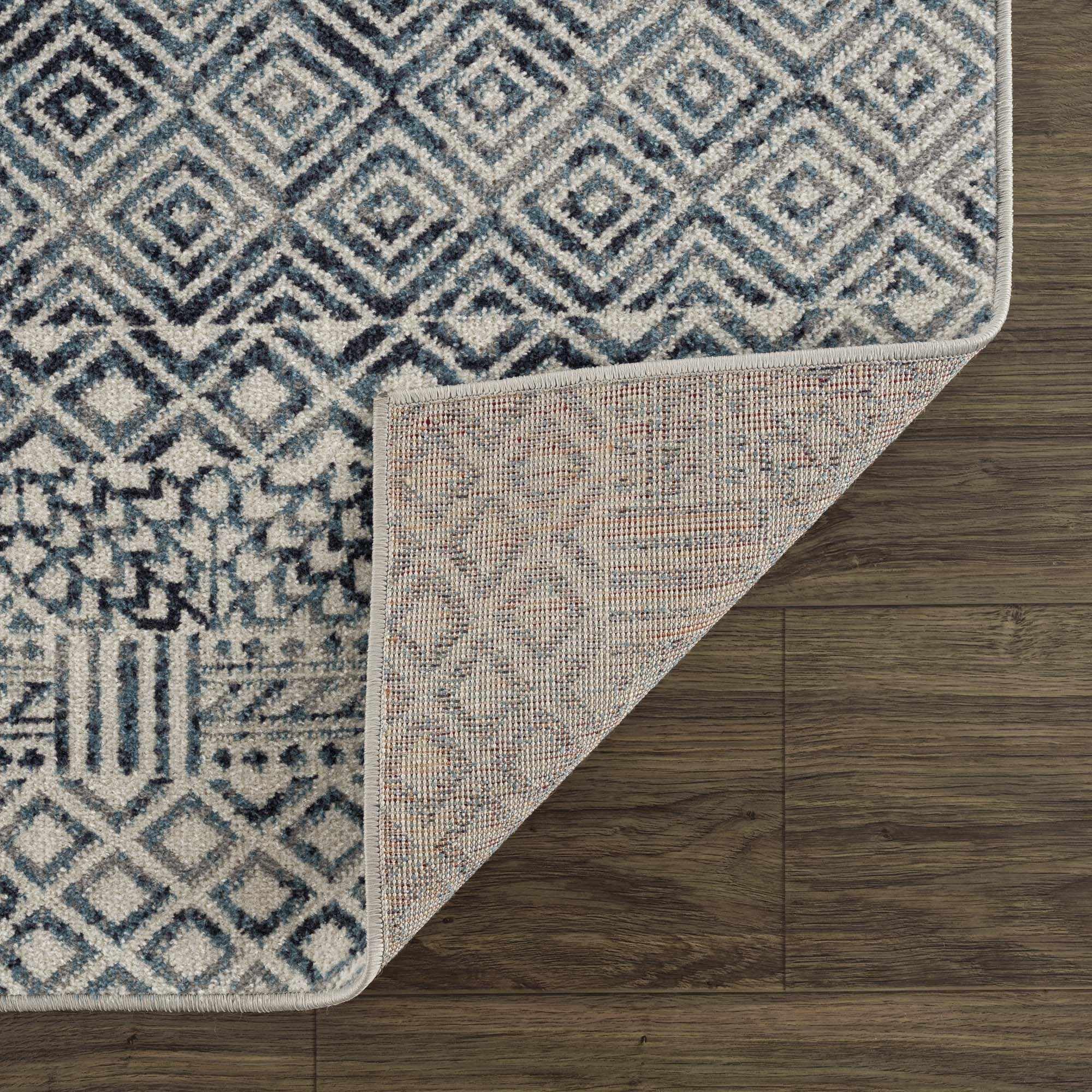 Hauteloom Askeaton Machine Washable Area Rug - Blue & Gray - 5'3