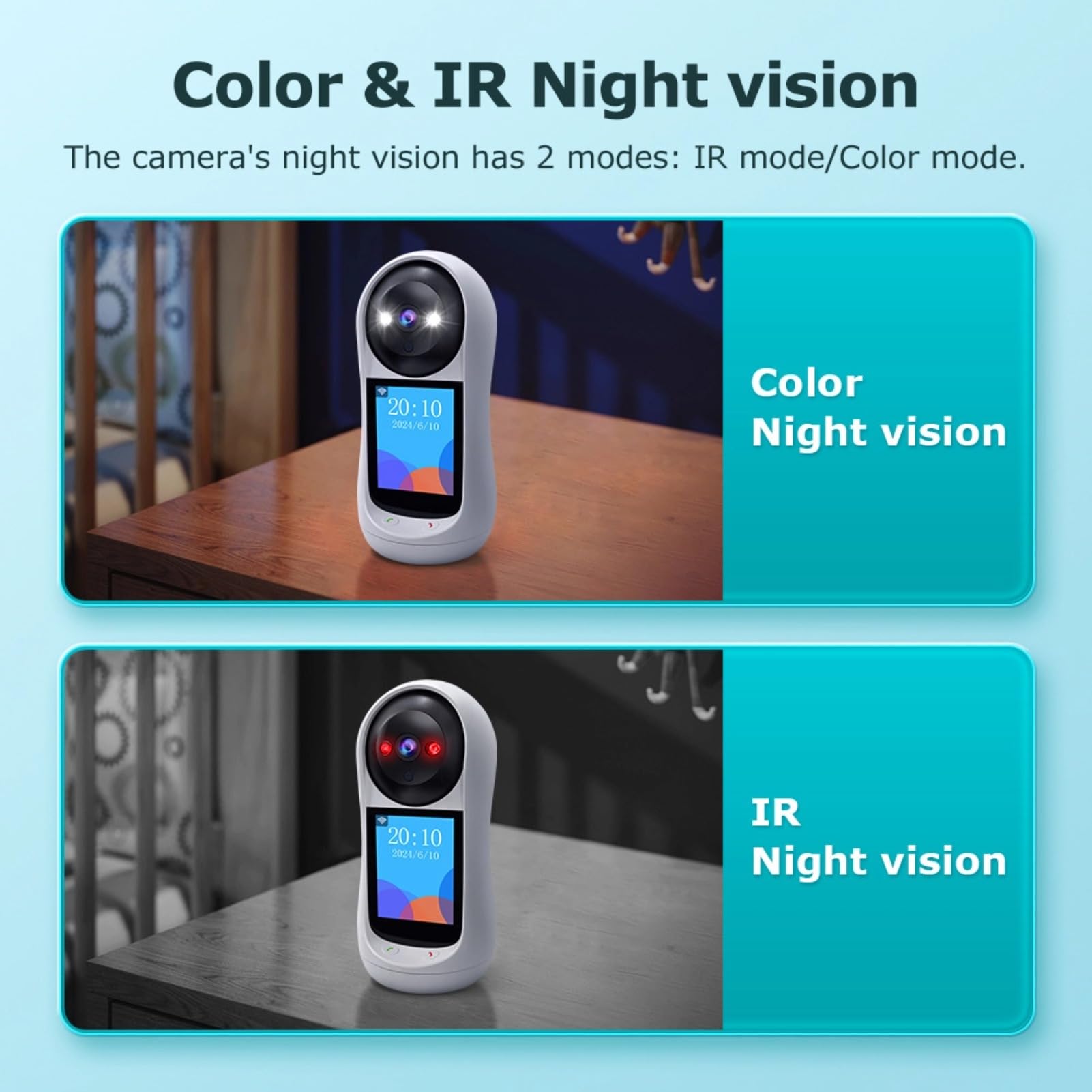 3MP HD Indoor Security Camera with 2-Way Audio, Night Vision & AI Motion Detection - 90° Wide Angle Smart Home Camera for Baby, Pet & Elderly Monitoring - Perfect for Home, Office & Nursery Surveillance