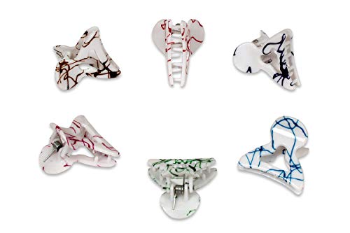 Alevan 6-Pack Medium Hair Claw Clips for Women & Girls - Strong Hold Hair Clamps, Perfect for Ponytails, Buns & Updos - Fashion Hair Accessories for Everyday, Work & Special Occasions