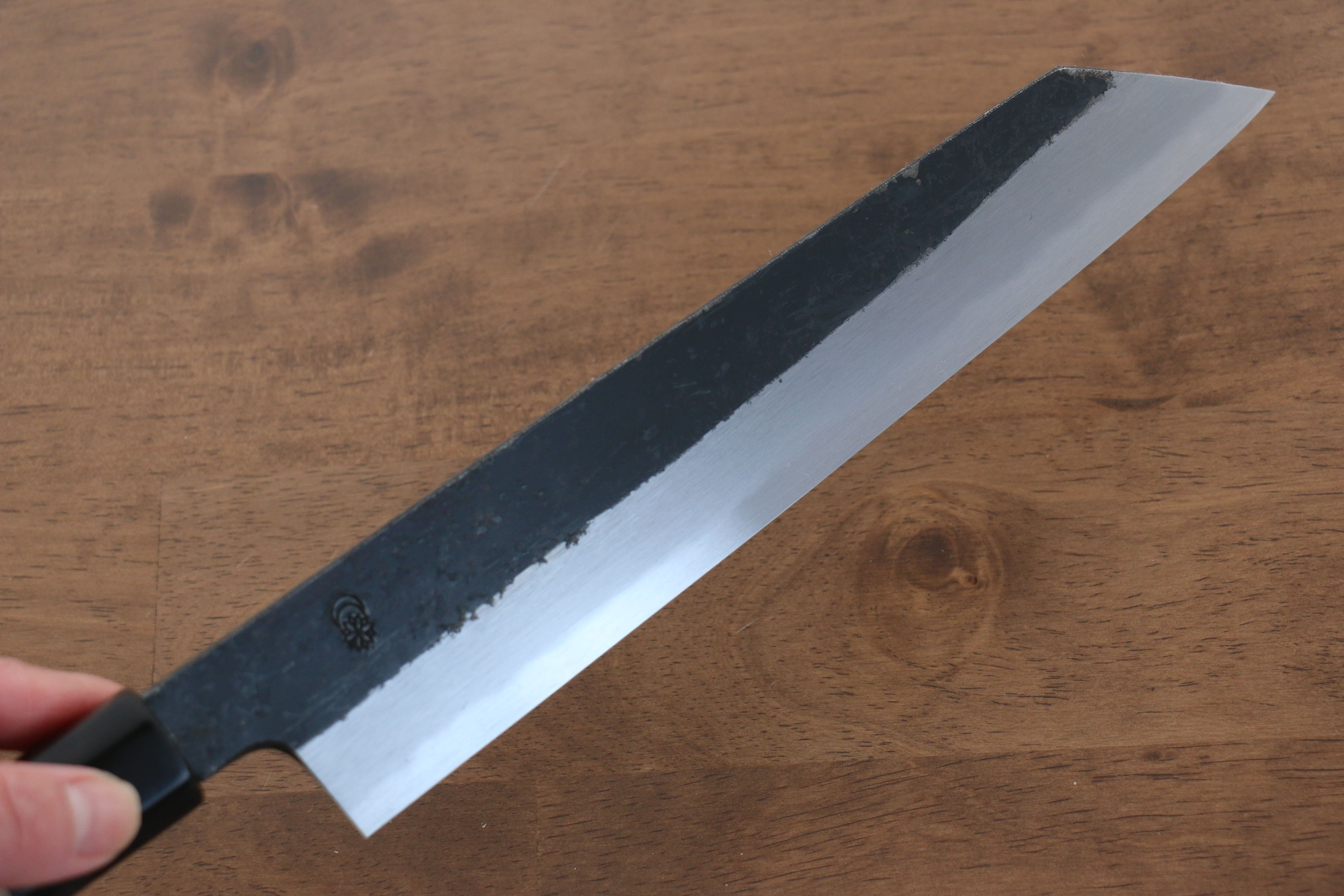 Premium Kikuzuki White Steel No.2 Black Kiritsuke Gyuto Knife 240mm - Japanese Chef Knife with Magnolia Wood Handle - Perfect for Sushi, Meat Slicing & Professional Kitchen Use