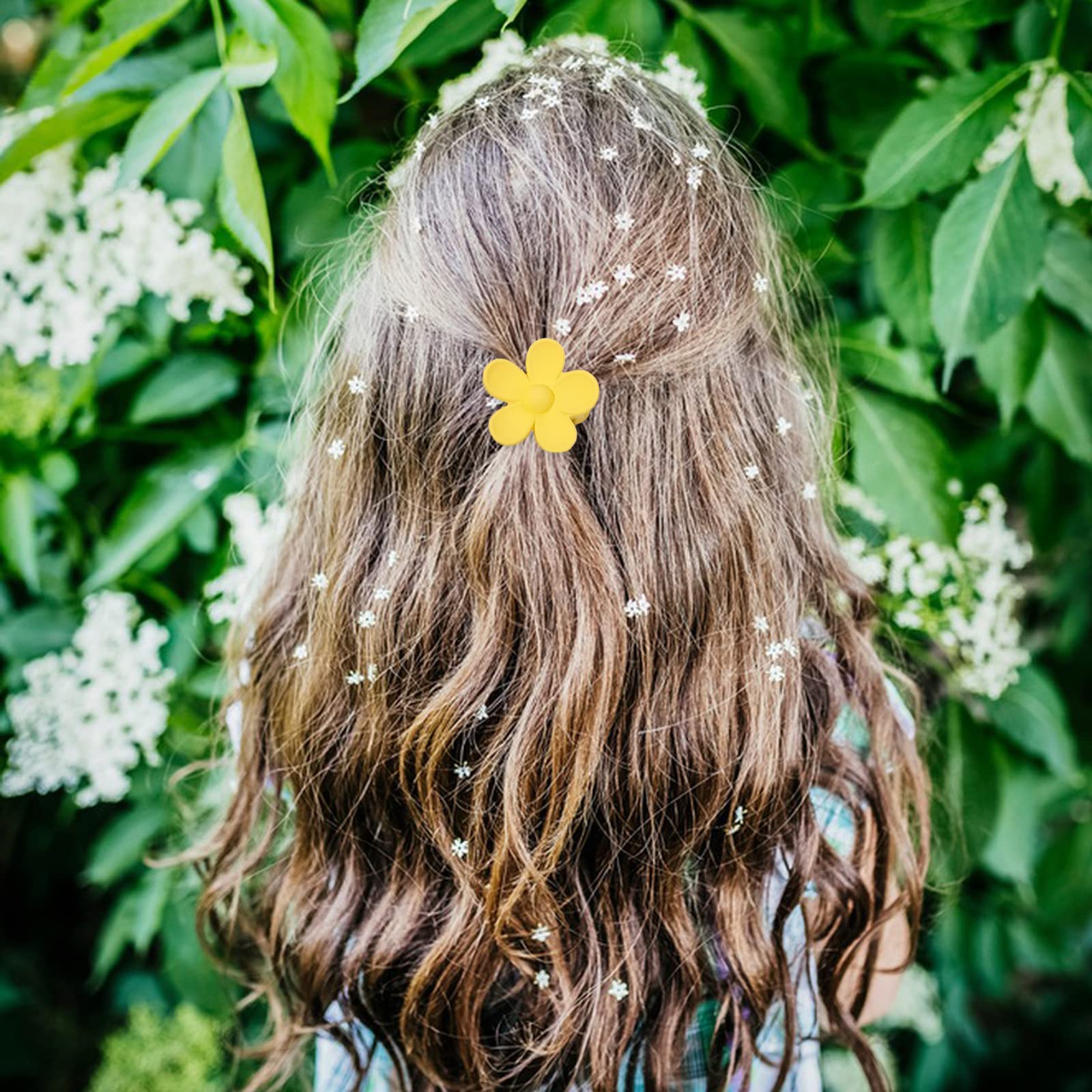 12 Pack Non-Slip Flower Claw Hair Clips for Thick Hair - Strong Hold Daisy Hair Accessories for Women & Girls - Perfect for School, Work, and Everyday Hairstyles