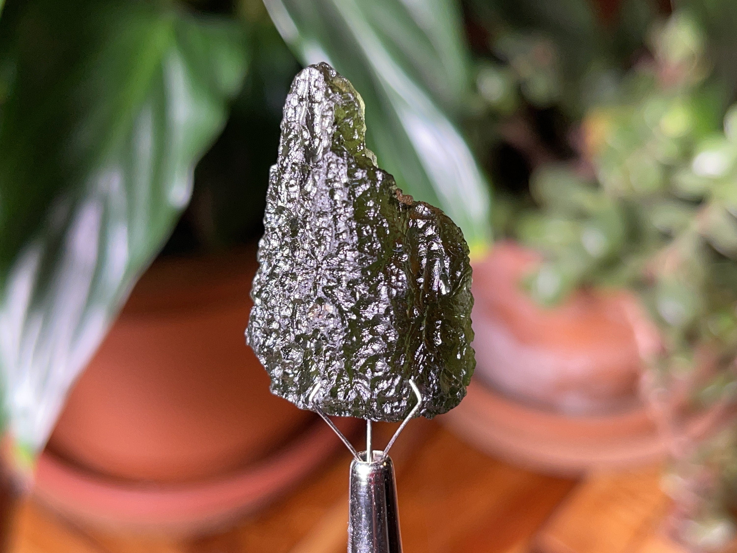 10.9g Genuine Raw Moldavite Crystal Stone - Natural Green Tektite for Jewelry Making, Meditation & Energy Healing (44210)