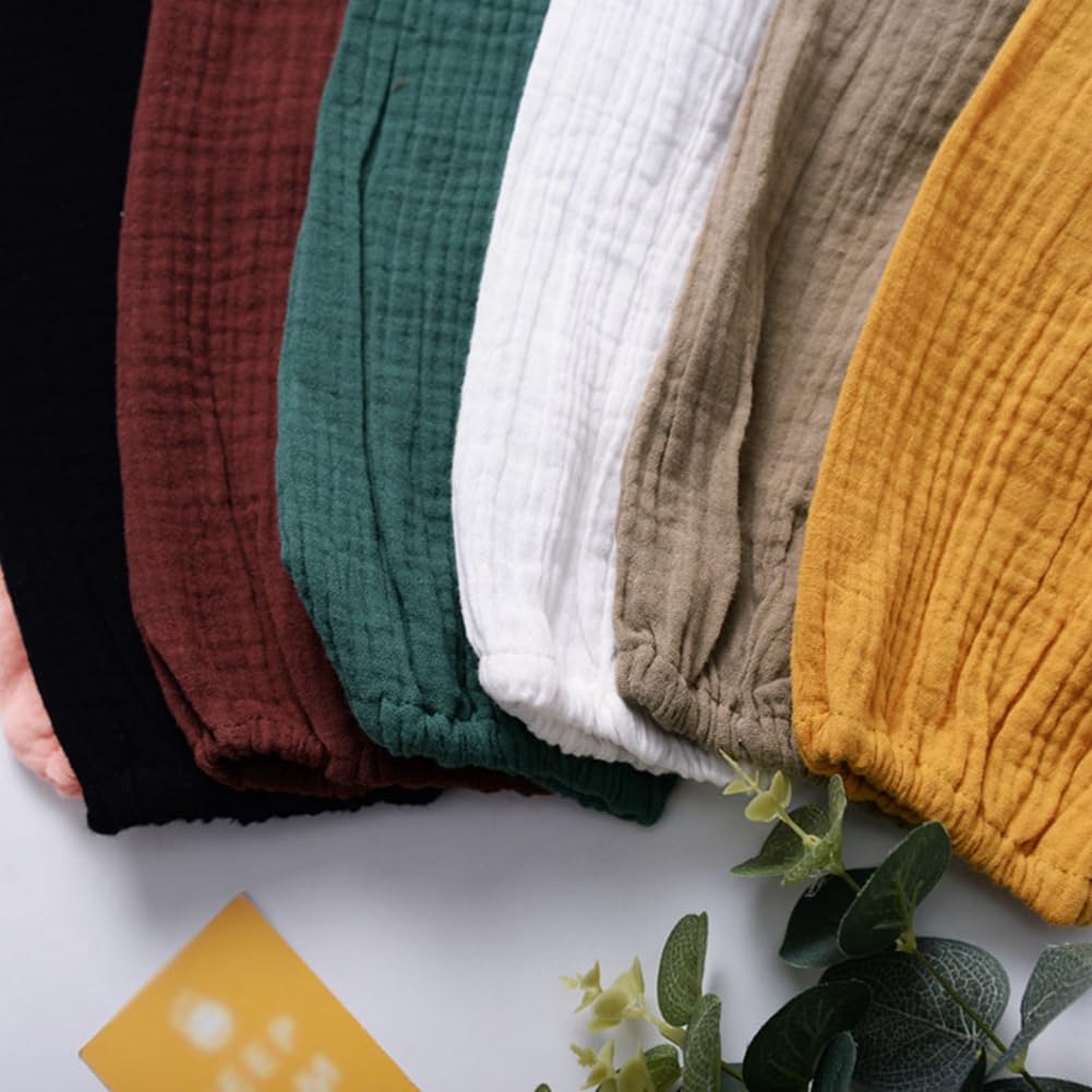 **Soft Cotton Linen Toddler Pants for Boys & Girls - Elastic Waist Casual Joggers (1-7T) - Perfect for Summer Playdates & Outdoor Adventures**