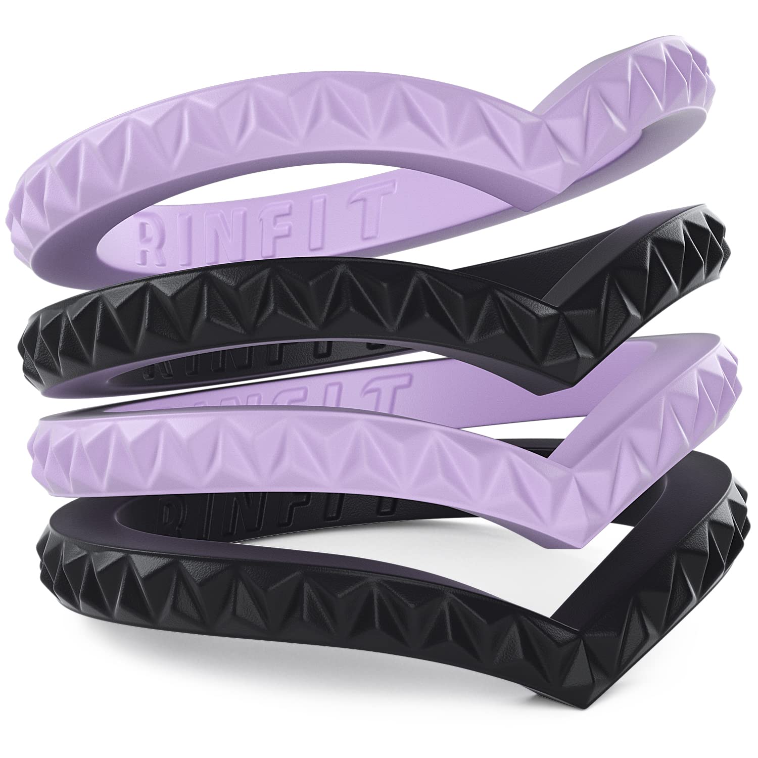 Rinfit Silicone Wedding Bands for Women - Elegant Stackable Bridal & Promise Rings - Comfortable Yoga & Exercise Rings - Couture Collection - Perfect for Daily Wear, Gym, Swimming & Outdoor Activities
